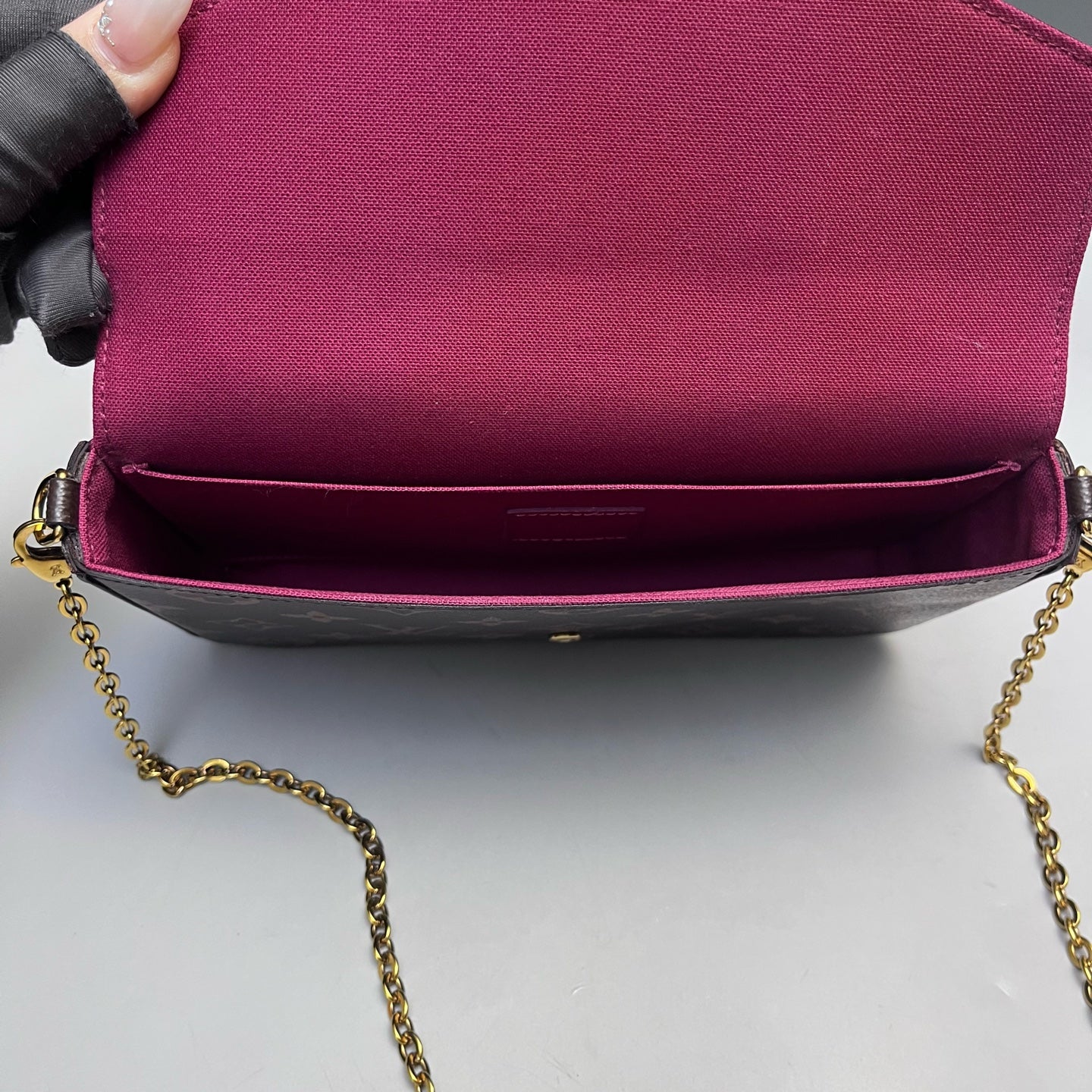 Louis Vuitton - Pochette Félicie - Monogram coated canvas with leather trim - Brown - (mini)