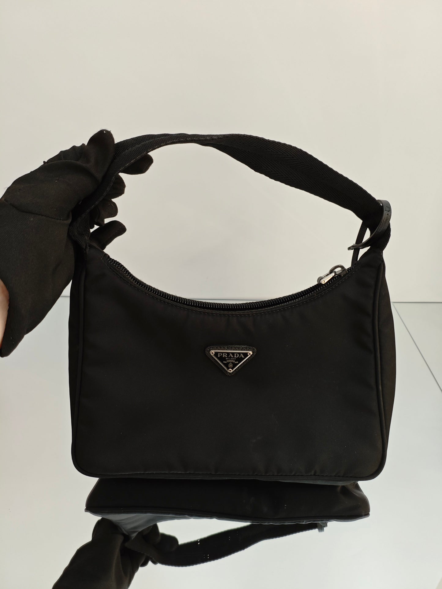 Prada - Re-Edition 2000 Hobo - Recycled nylon - Black - (mini)