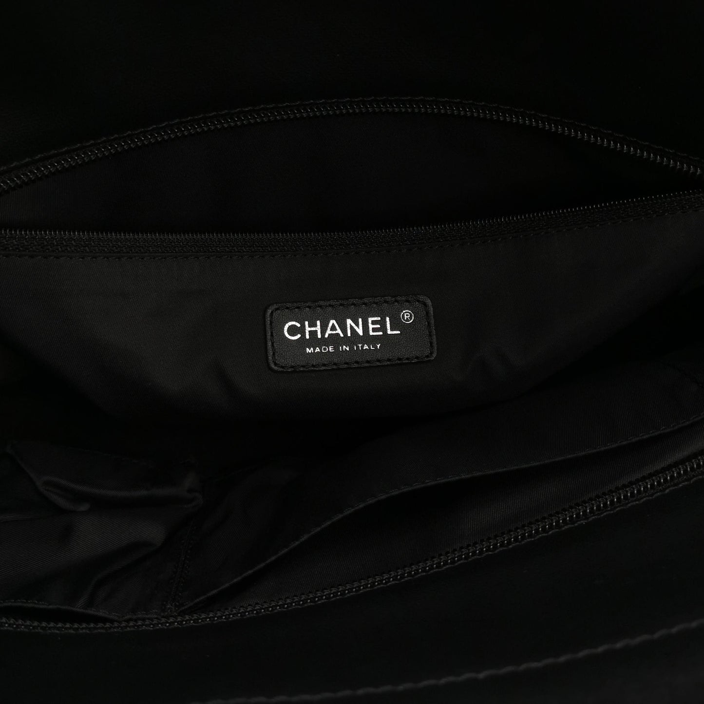 Chanel - Vintage Tote Bag - Quilted leather and canvas - Black - (large)