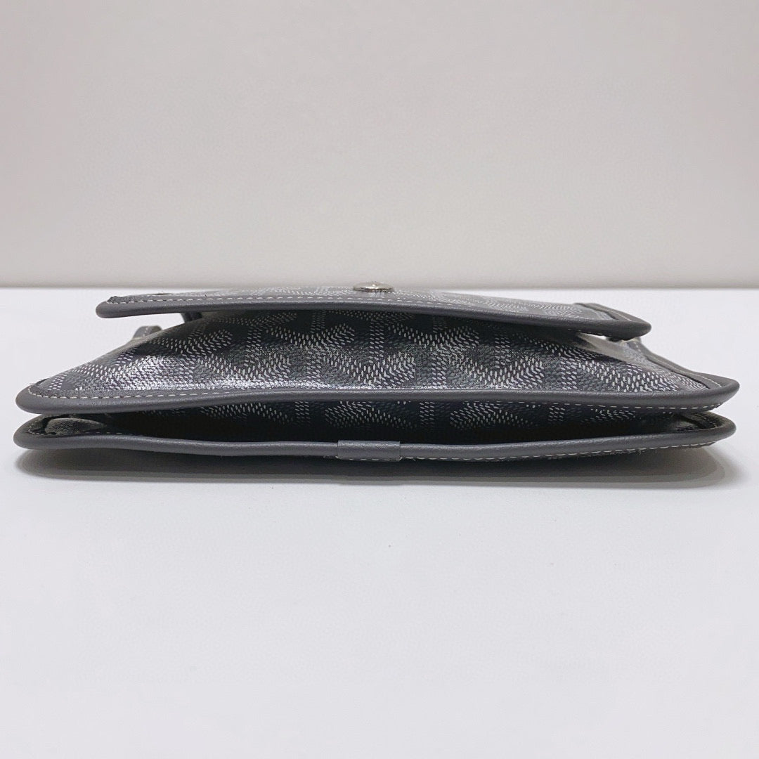 Goyard - Plumet - Goyardine canvas with leather trim - Grey - (small)