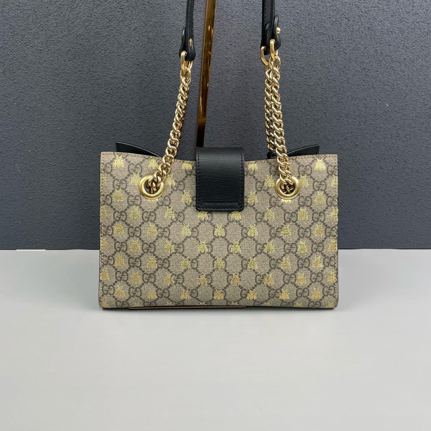 Gucci - Padlock Gilded Bee Tote Bag - GG Supreme coated canvas with leather trim - Multicolour - (small)