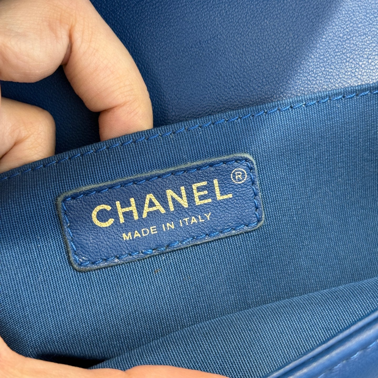 Chanel - Le Boy - Leather - Blue - (Medium)