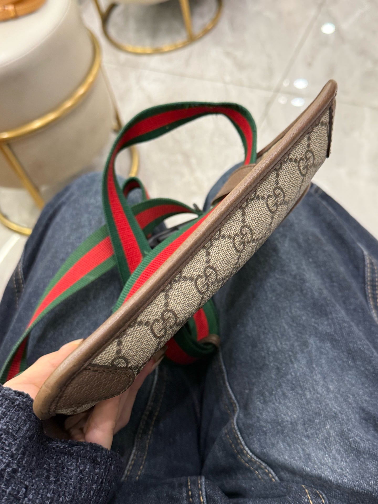 Gucci - Ophidia GG Supreme Tiger Head Belt Bag - Coated canvas with leather trim - Beige - (Small)