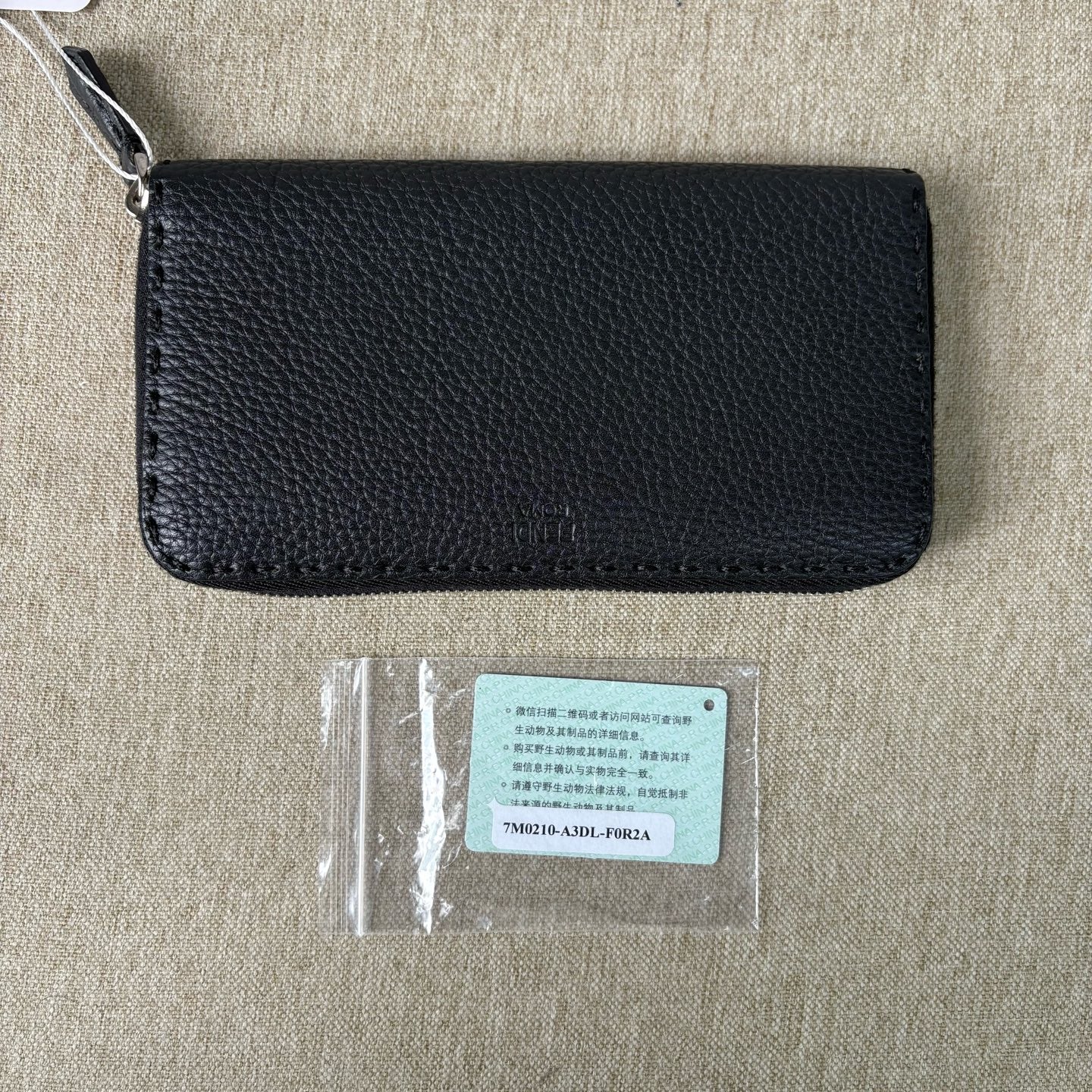 Fendi - Bag Bugs Monster Zip-Around Wallet (7M0210-A3DL-F0R2A) - Pebbled leather and exotic crocodile leather - Black and Yellow - (Medium)