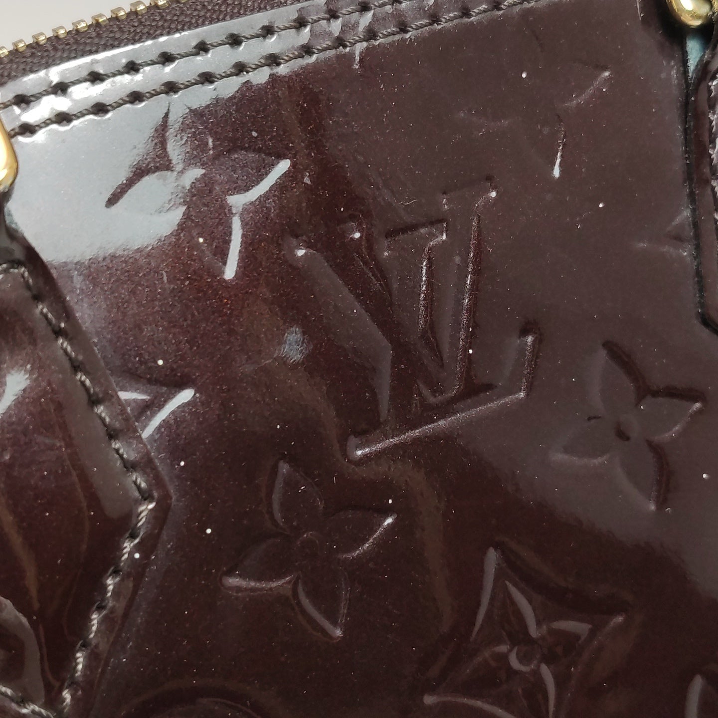 Louis Vuitton - Alma BB - Patent leather - Burgundy - (mini)
