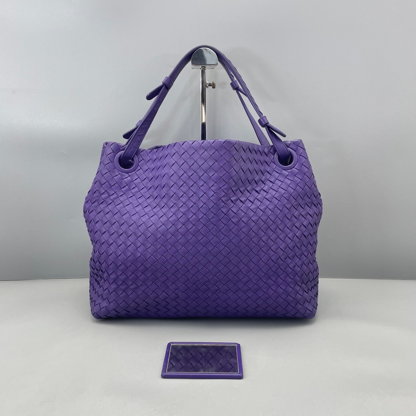 Bottega Veneta - Double Bridge Tote Bag - Lambskin leather - Purple - (medium)