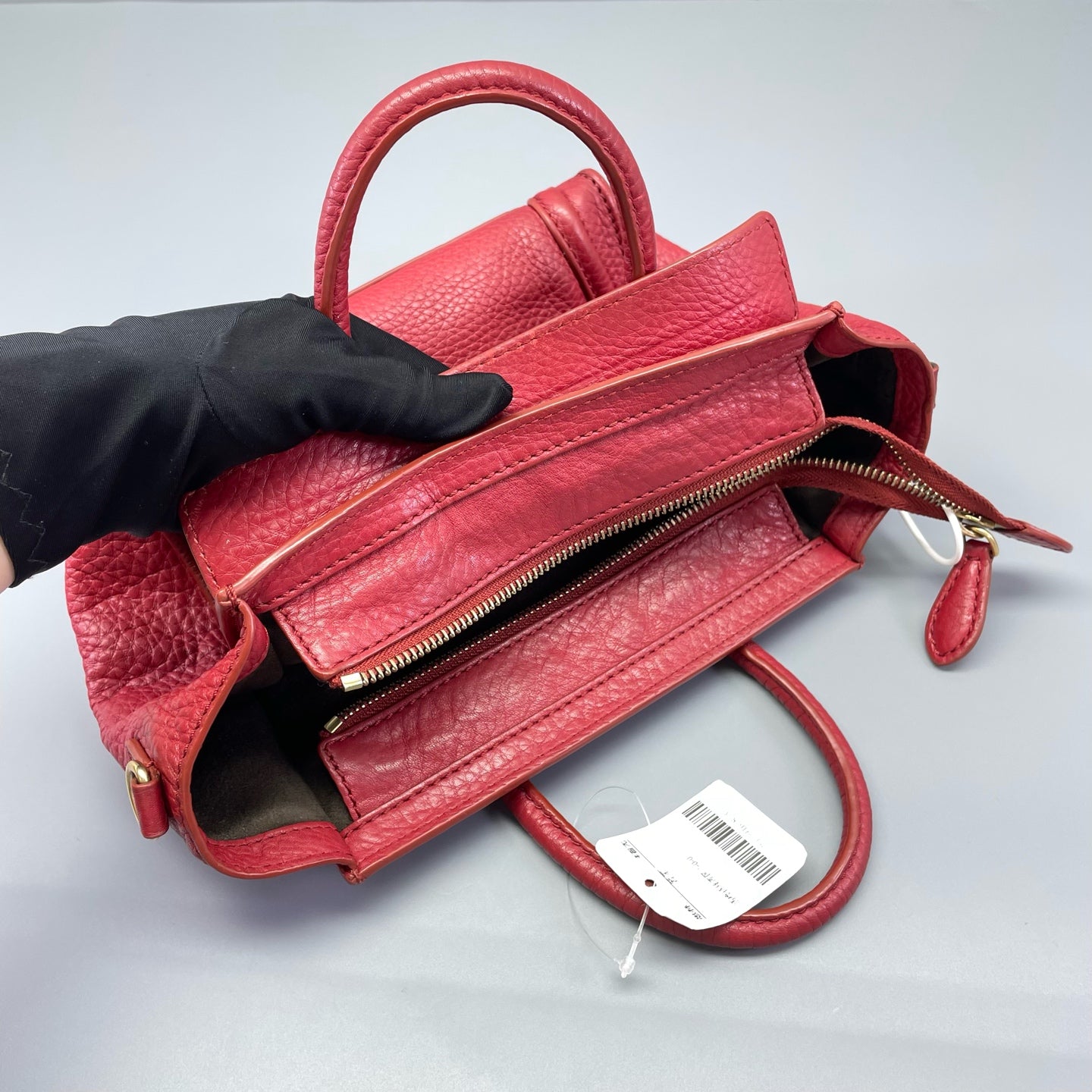 Celine - Luggage Nano - Grained leather - Red - (mini)