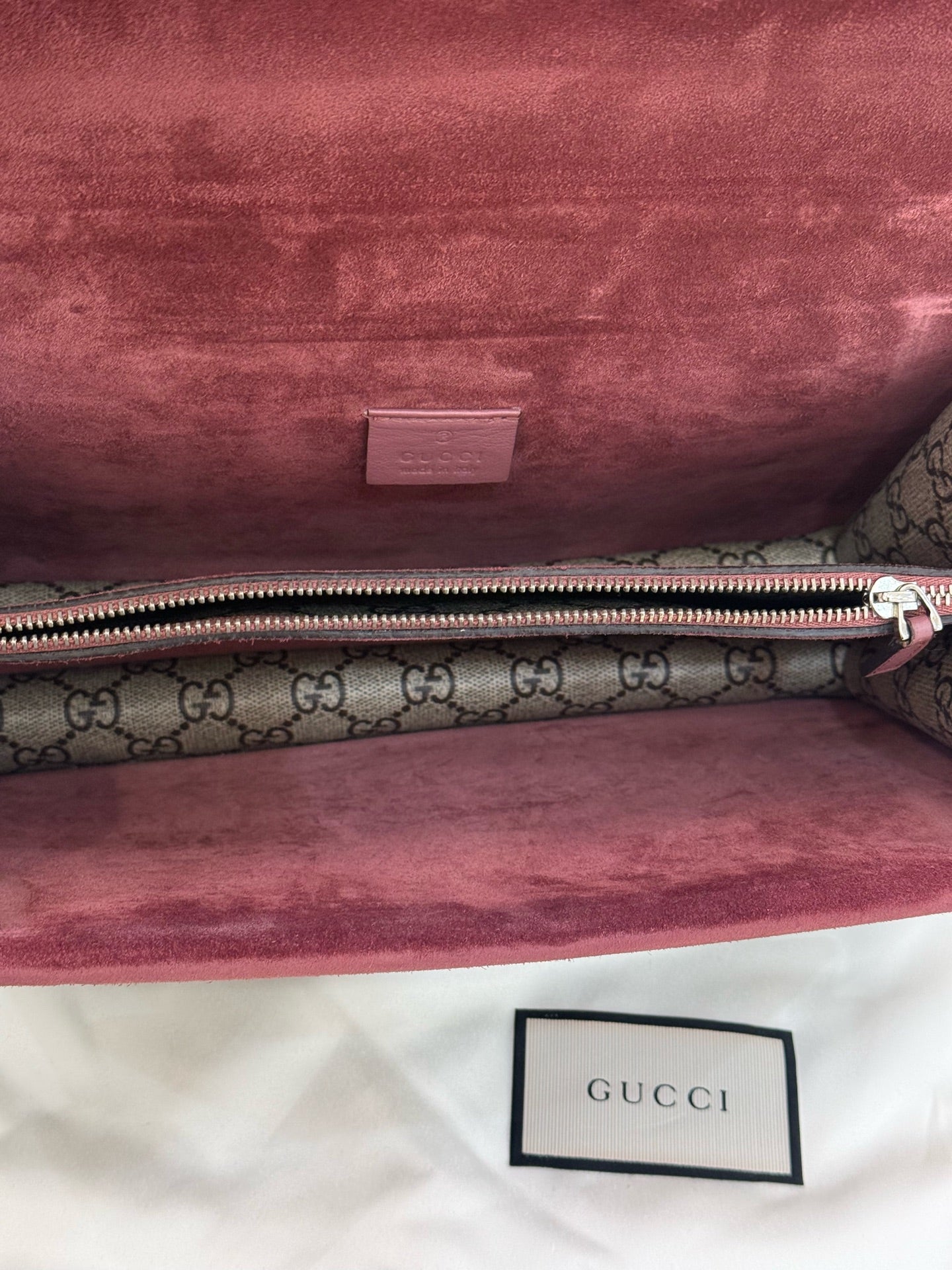Gucci - Dionysus Shoulder Bag with Geranium Print - GG Supreme canvas with suede trim - Multicolour - (Medium)