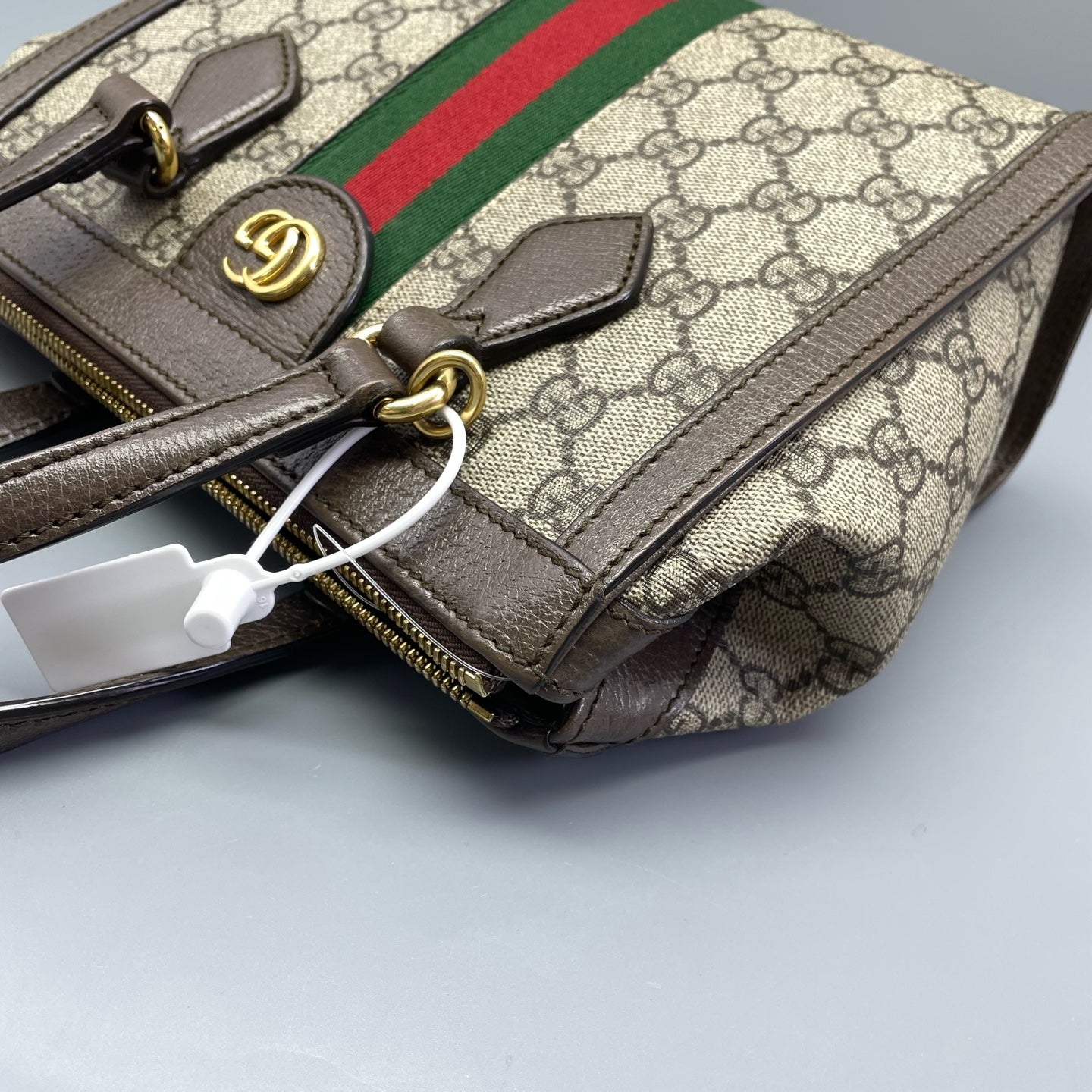Gucci - Ophidia Small Tote Bag - GG Supreme canvas and leather - Brown - (small)