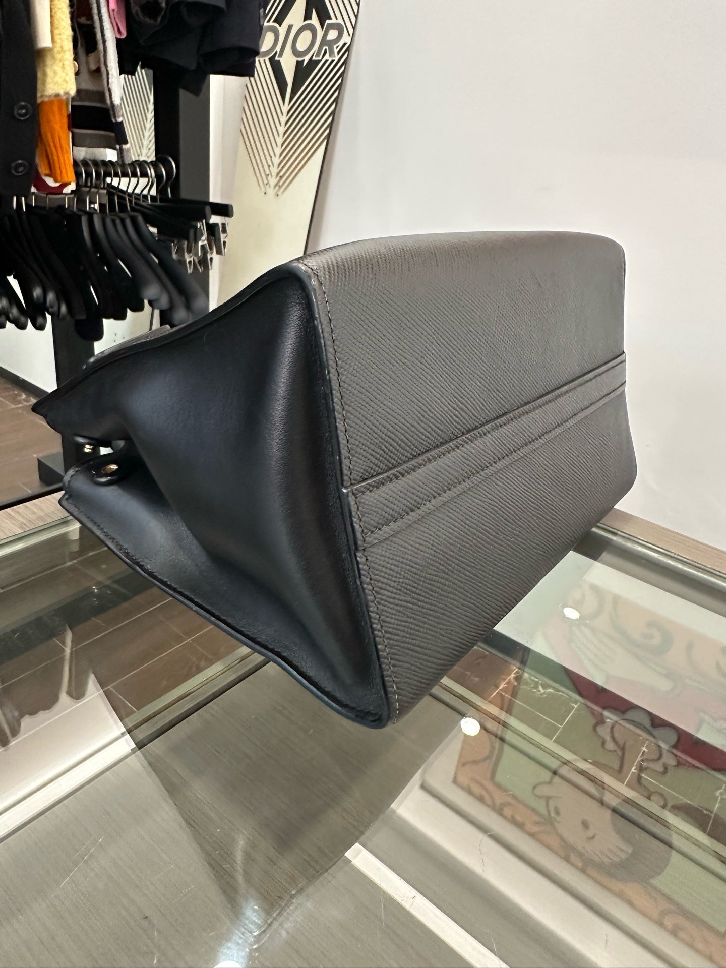 Prada - Monochrome Saffiano Leather Small Tote - Saffiano leather - Black - (small)