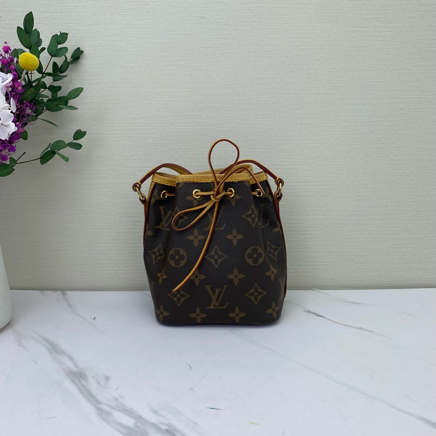 Louis Vuitton - Noe Nano - Monogram coated canvas with Vachetta leather trim - Brown - (mini)