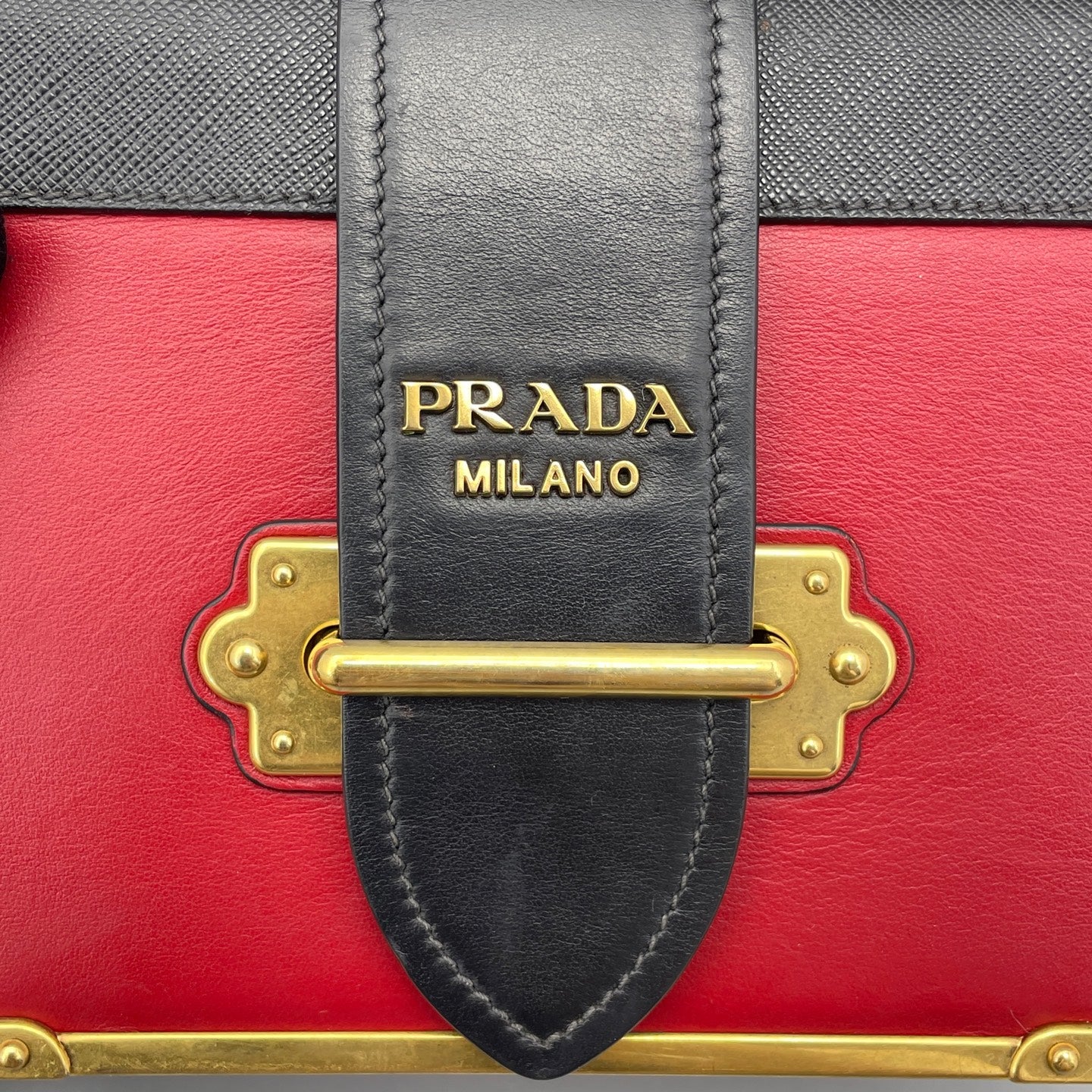 Prada - Cahier Bag - Leather - Red with Black accents - (small)