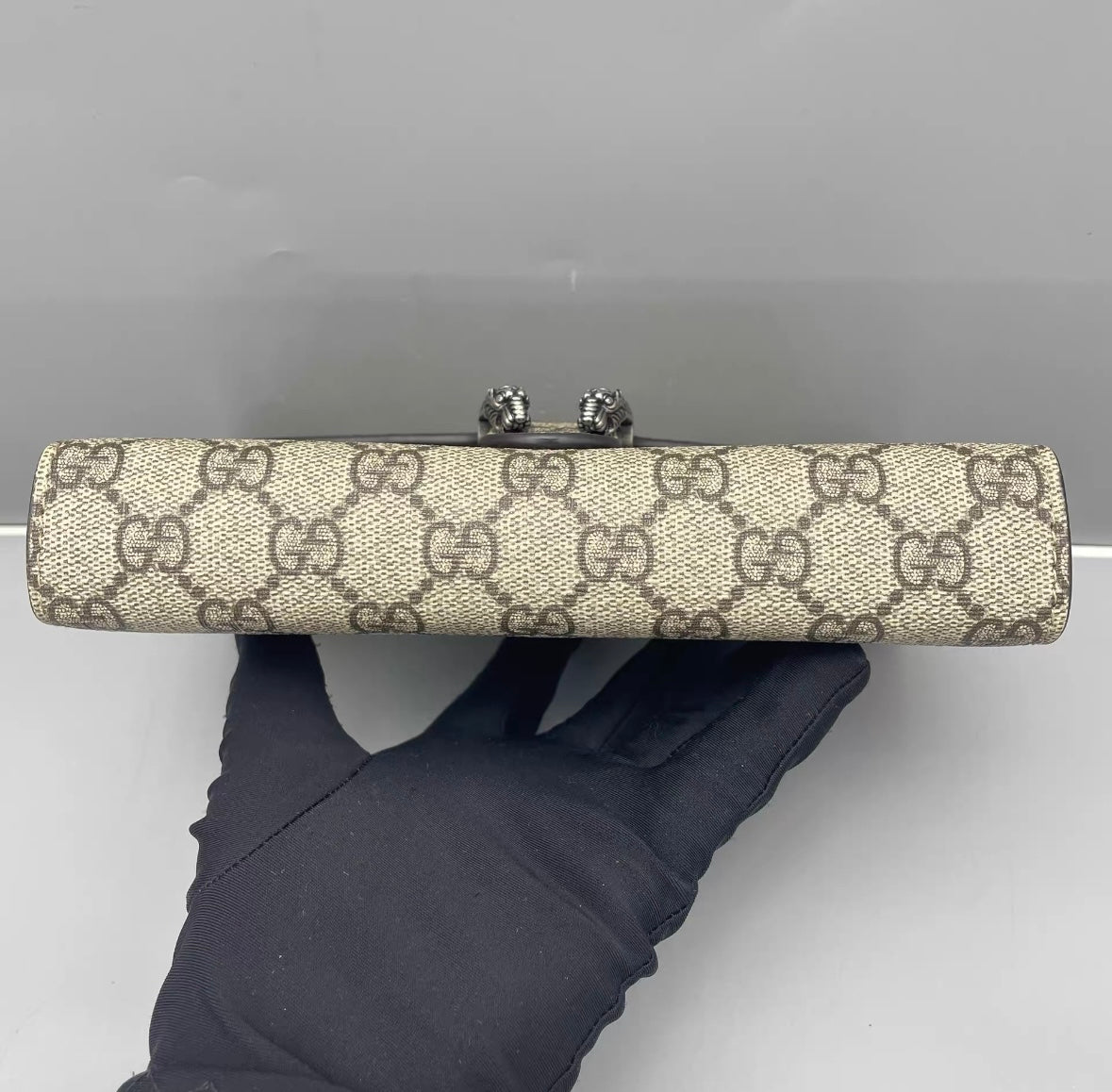 Gucci - Dionysus Wallet on Chain (WOC) - GG Supreme coated canvas with leather trim - Beige - (mini)