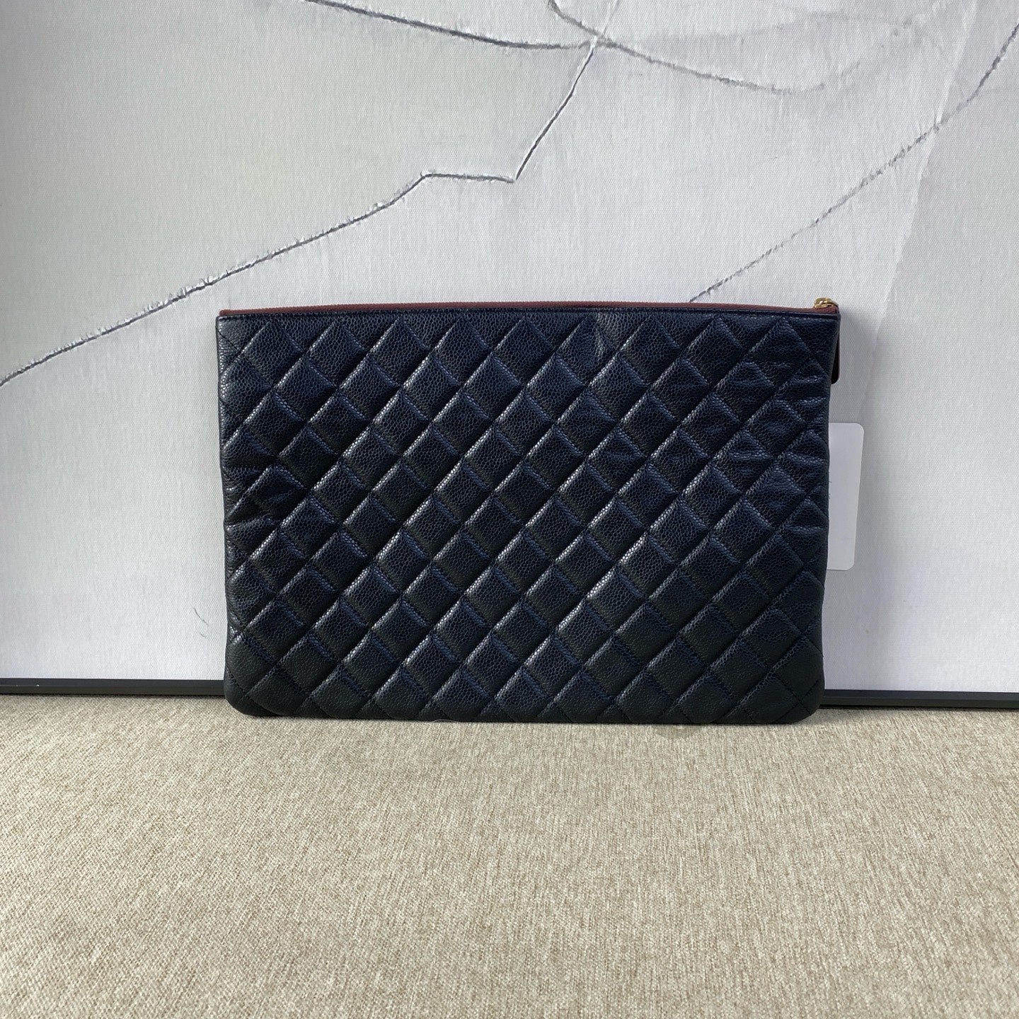 Chanel - Quilted Clutch Bag - Caviar leather - Black - (Large)