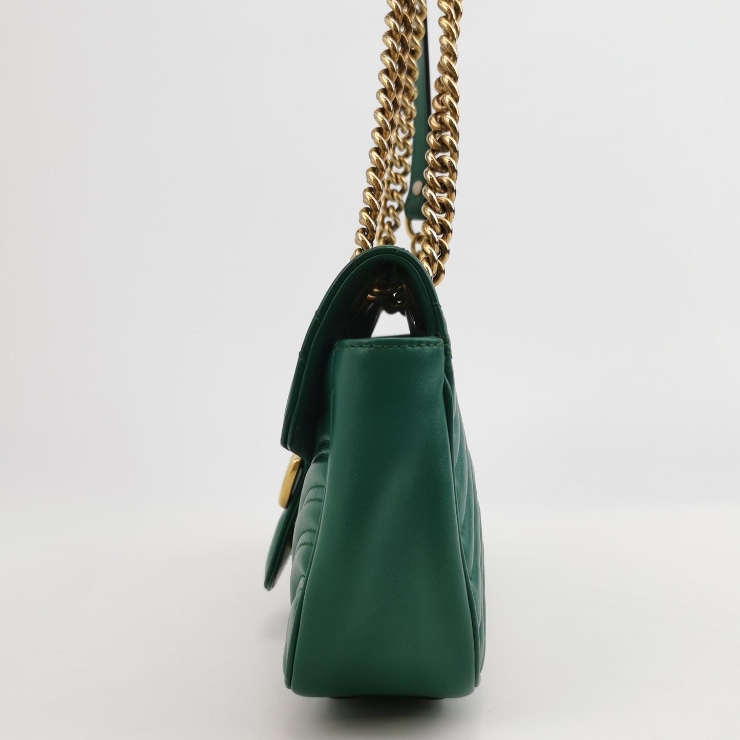 Gucci - GG Marmont Matelassé Small Shoulder Bag - Leather - Green - (small)