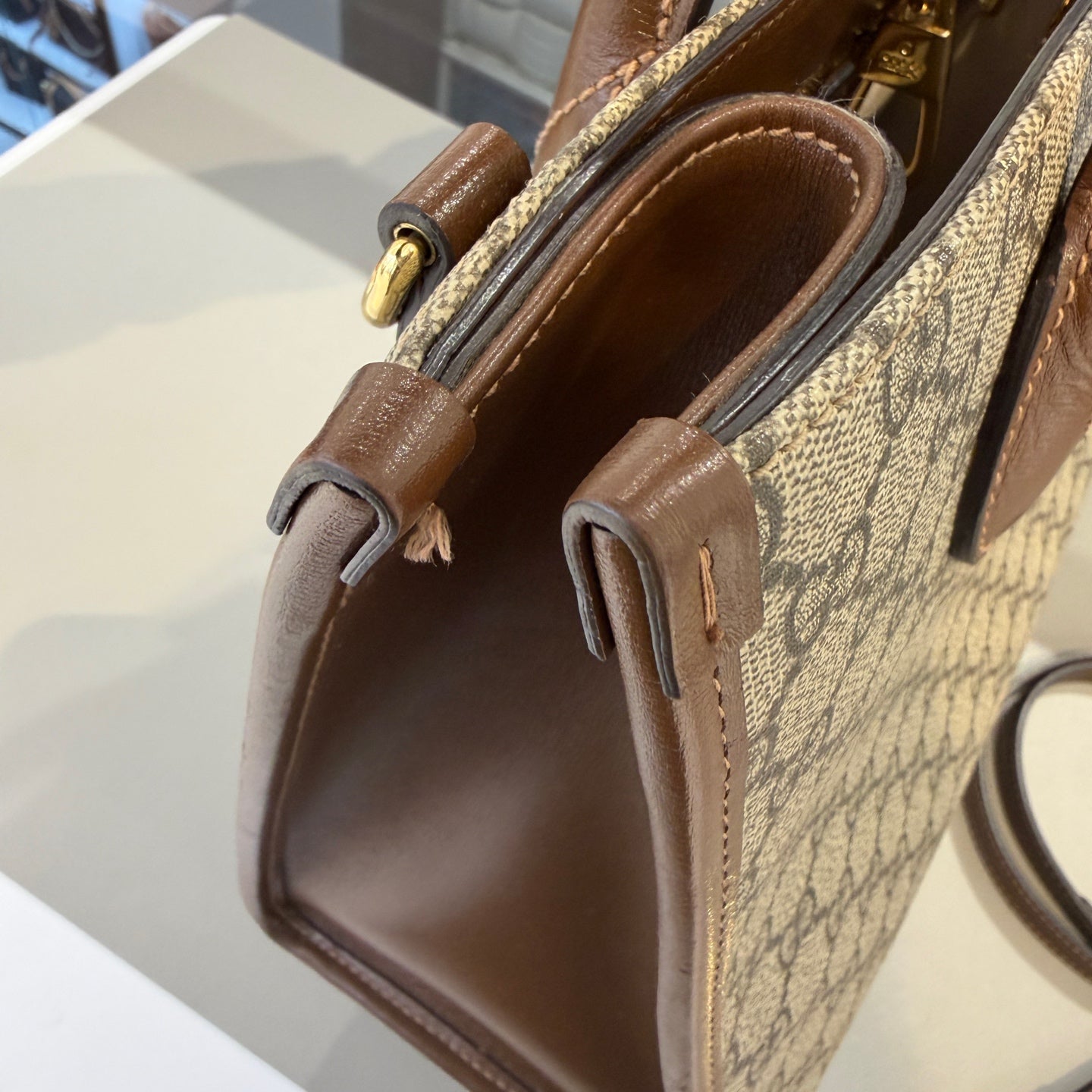 Gucci - GG Retro Tote Bag 659983 92TCG 8563 - GG Supreme canvas and Leather - Beige and Brown - (Medium)