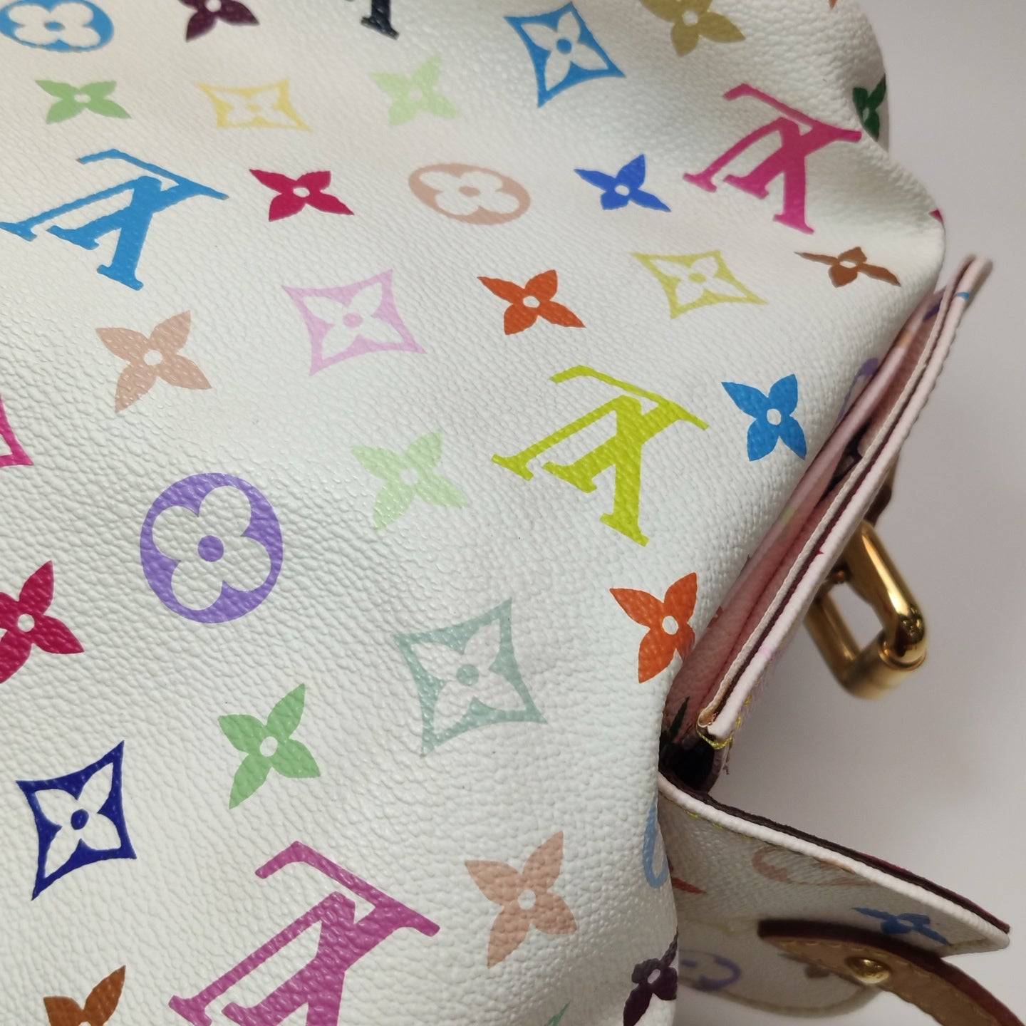 Louis Vuitton - Petit Noé Monogram Multicolore M42229 - Monogram Multicolore Canvas and Vachetta Leather - White with multicolour monogram - (medium)