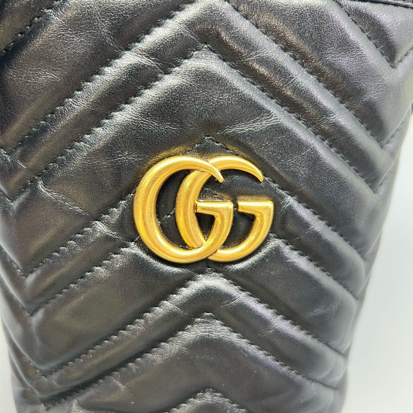 Gucci - GG Marmont Mini Bucket Bag - Leather - Black - (mini)