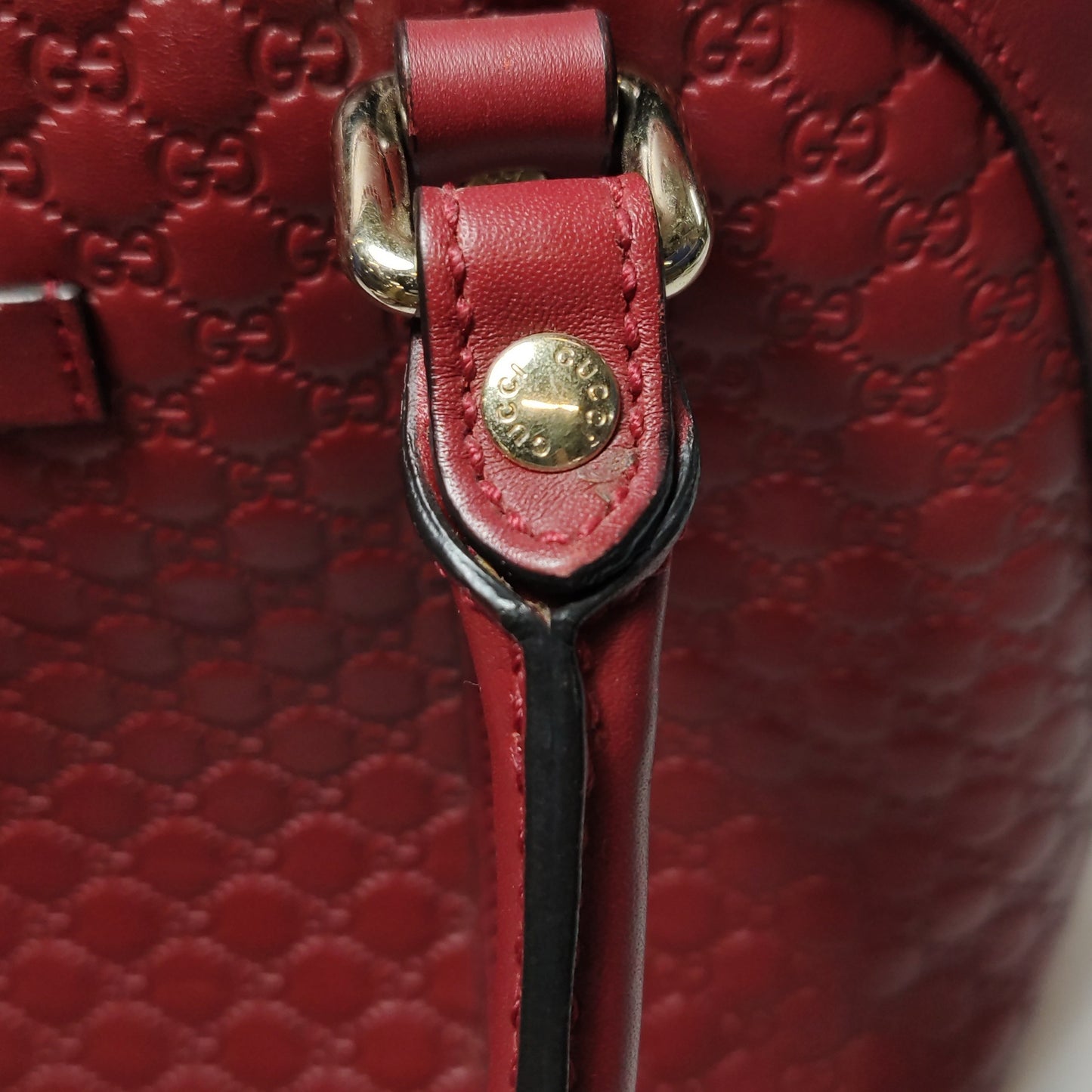 Gucci - Microguccissima Dome Bag (449654) - Leather - Red - (Mini)