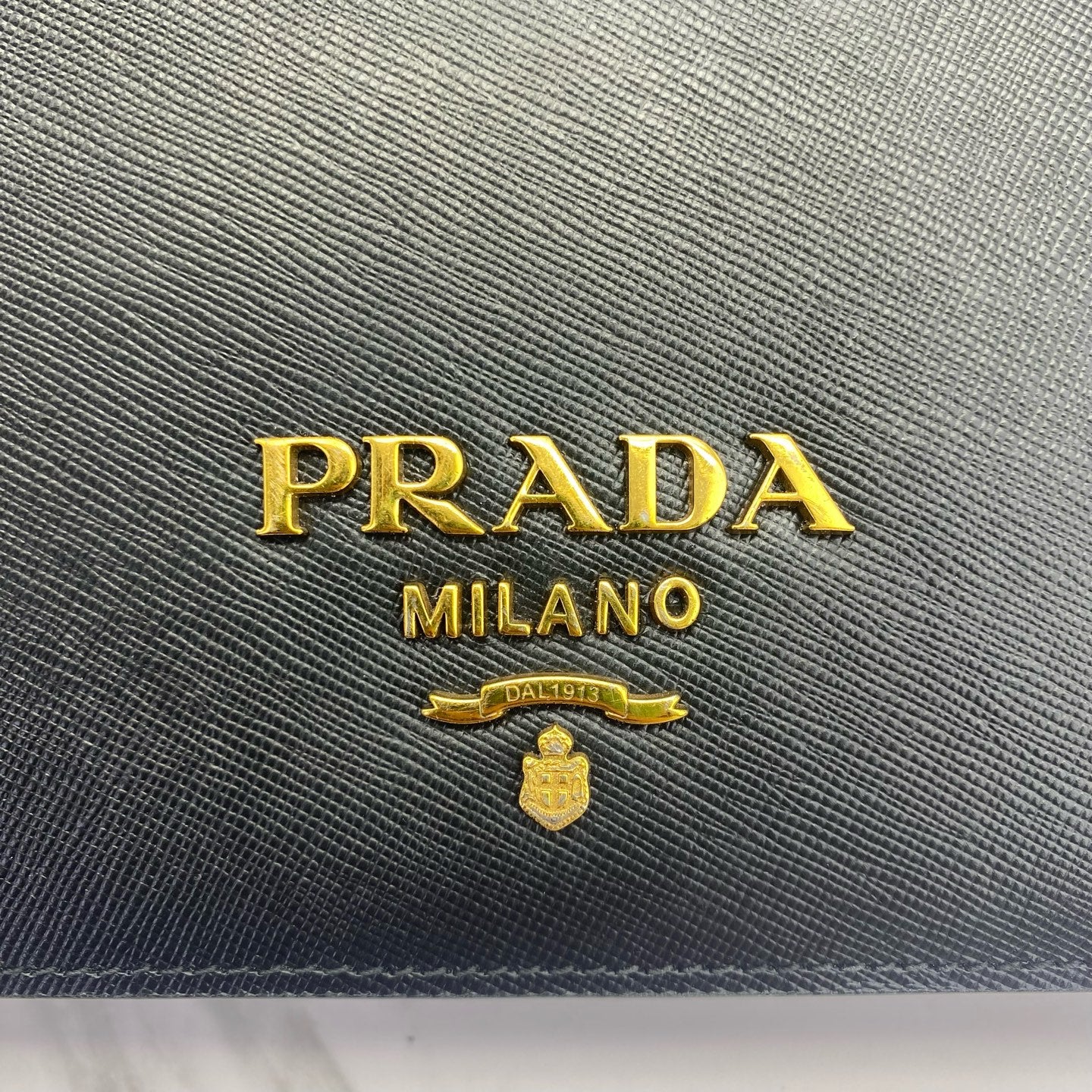 Prada - Saffiano Chain Crossbody Bag - Saffiano leather - Black - (Mini)