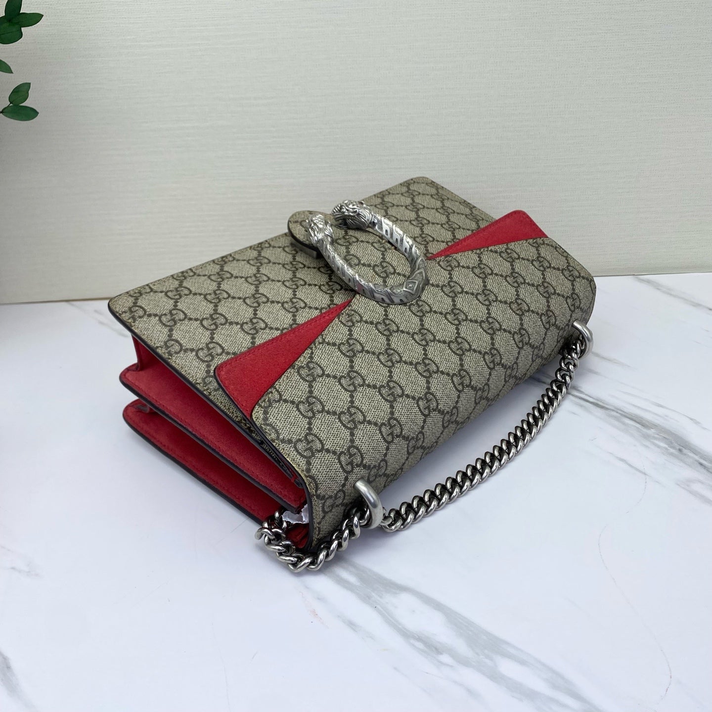Gucci - Dionysus - GG Supreme canvas and Suede - Beige and Red - (Medium)