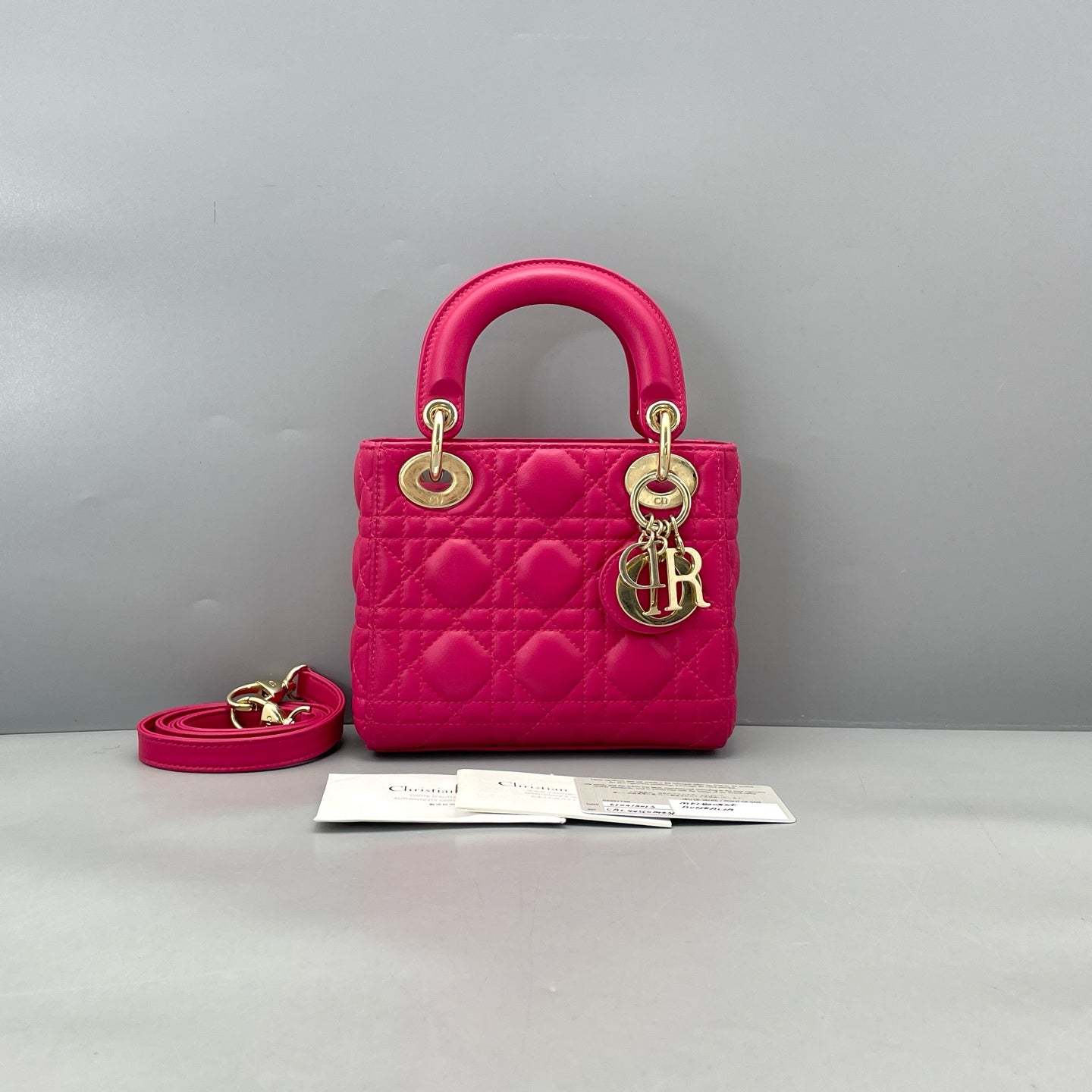 Dior - Lady Dior - Lambskin leather - Pink - (Mini)