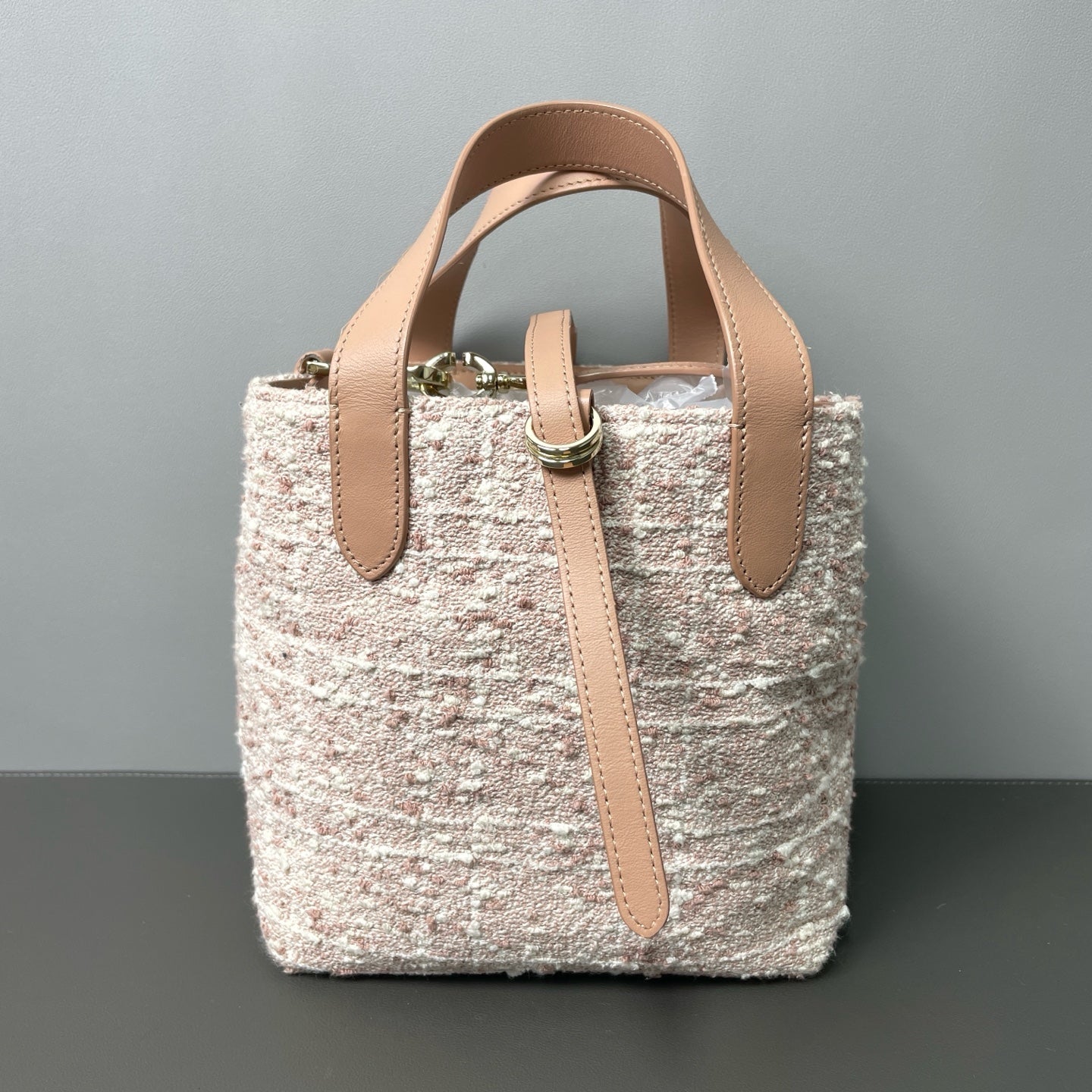 Dior - Toujours Vertical Tote - Tweed and Leather - Pink - (mini)