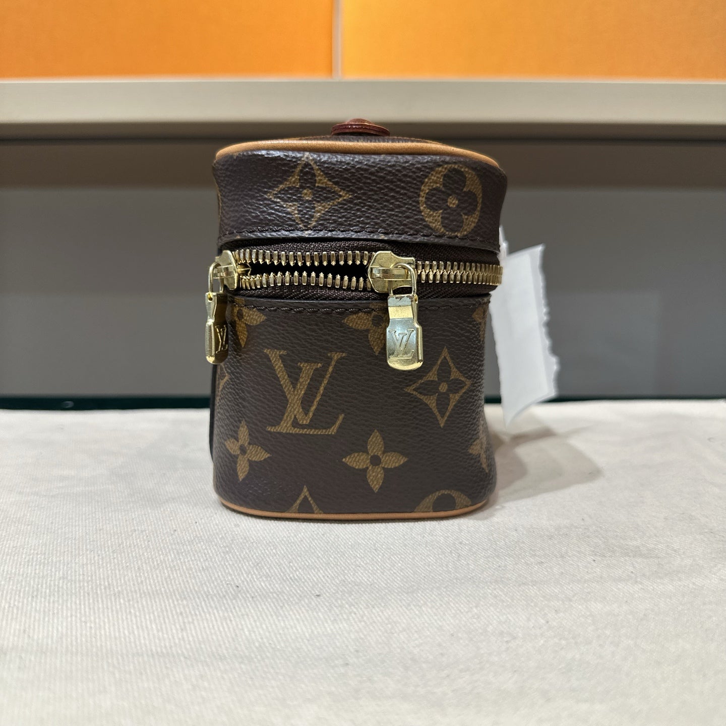 Louis Vuitton - Nice Nano - Monogram coated canvas with Vachetta leather trim and gold-tone hardware - Brown - (mini)
