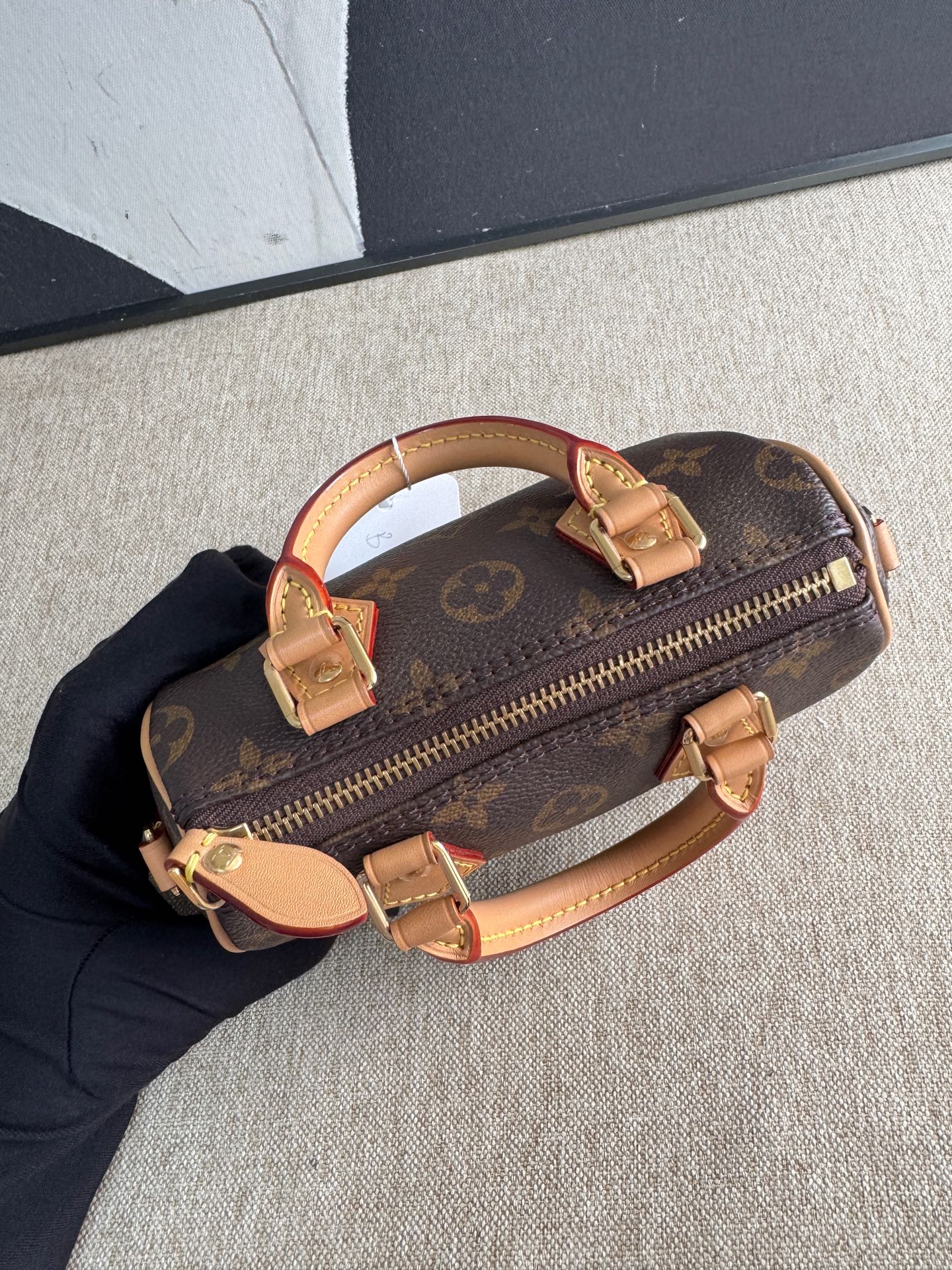 Louis Vuitton - Speedy Nano - Monogram coated canvas with natural Vachetta leather trim and handles - Brown - (mini)