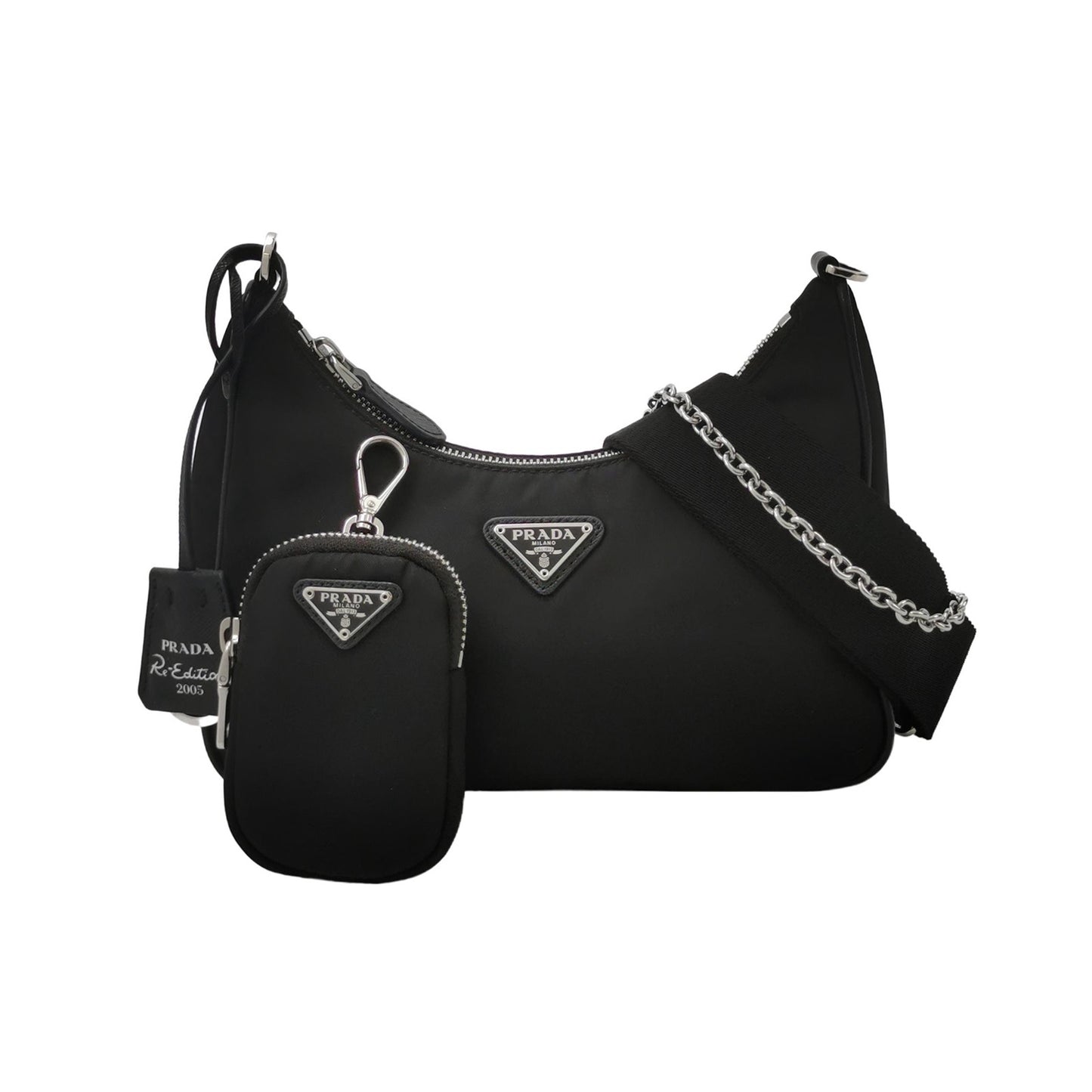 Prada - Re-Edition 2005 - Re-Nylon with Saffiano leather trim - Black - (mini)
