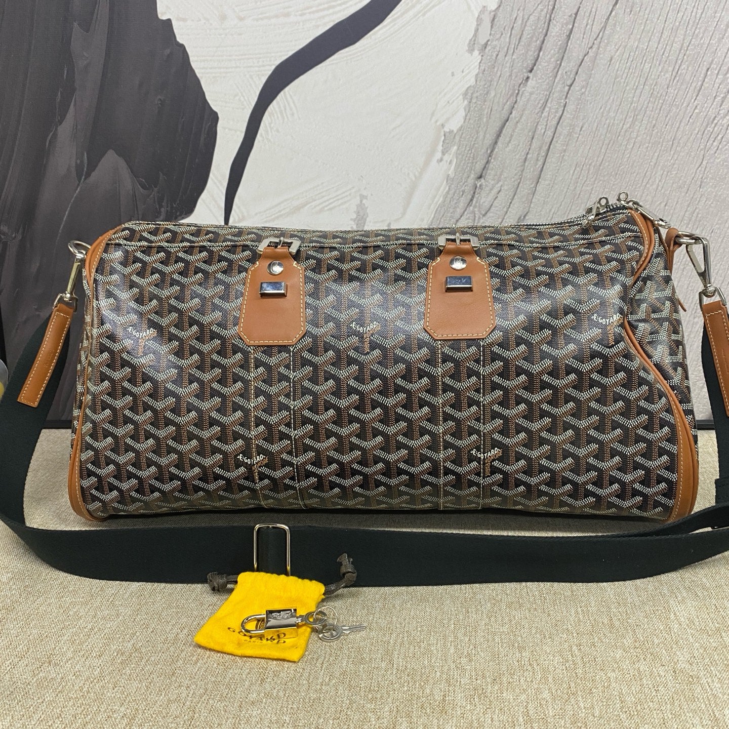 Goyard - Boston 50 - Goyardine coated canvas with leather trim - Brown - (Large)