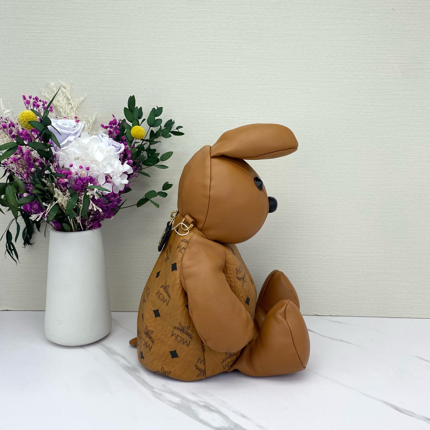 MCM - Rabbit Doll Crossbody Bag - Visetos coated canvas and leather - Brown - (mini)