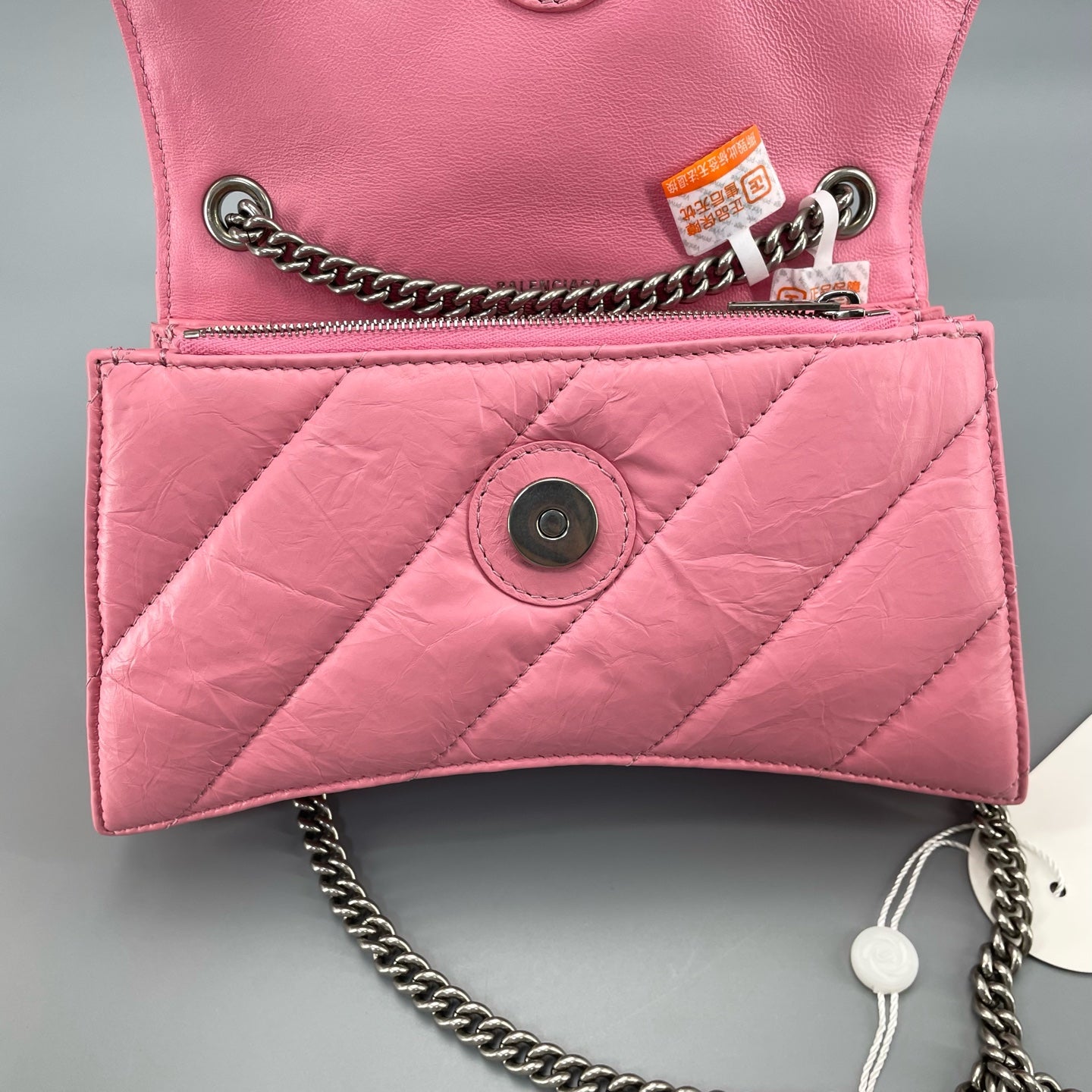 Balenciaga - Hourglass Chain Wallet - Leather - Pink - (mini)