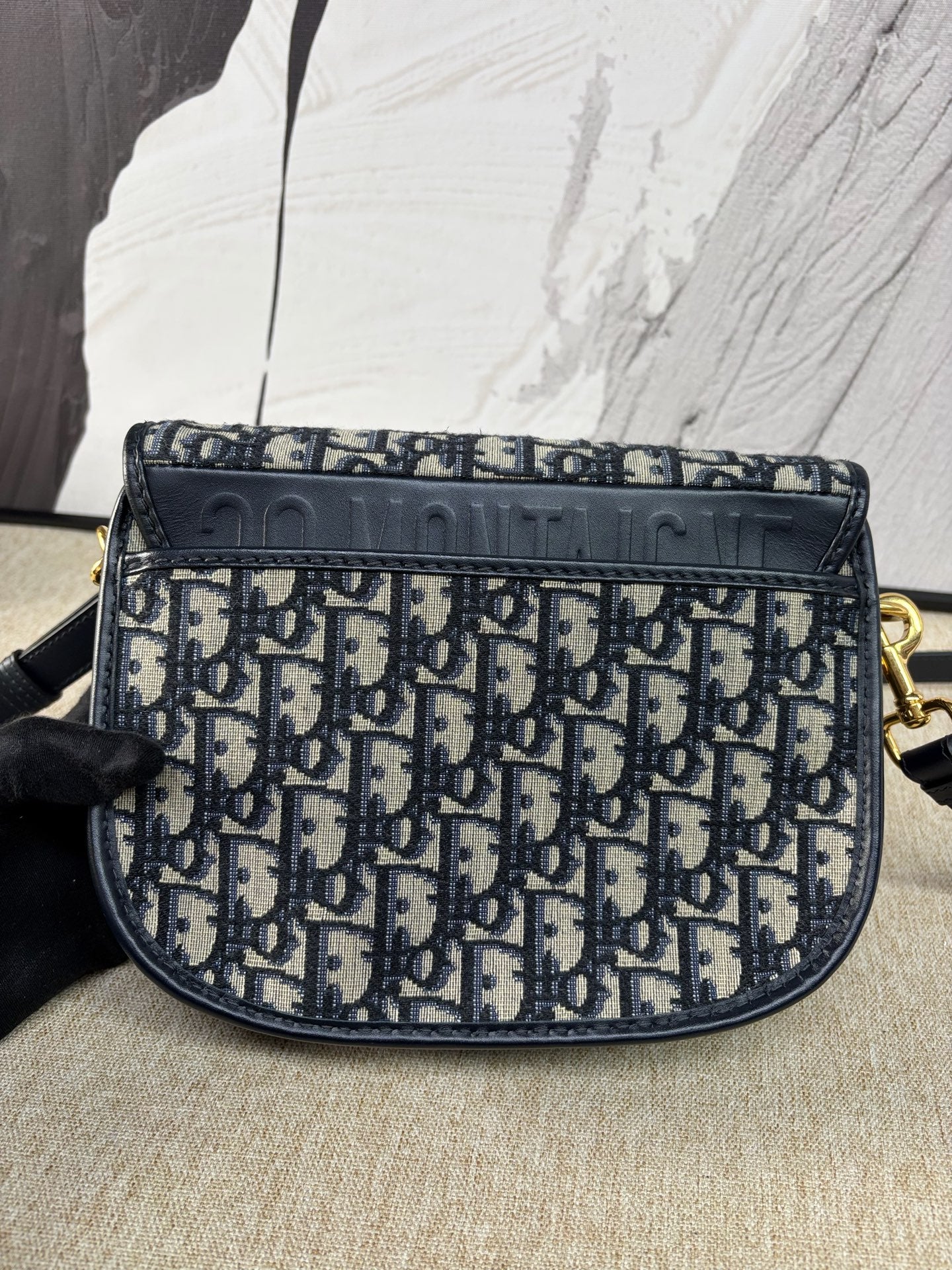 Dior - Bobby Bag - Oblique canvas with calfskin leather trim - Blue - (Medium)