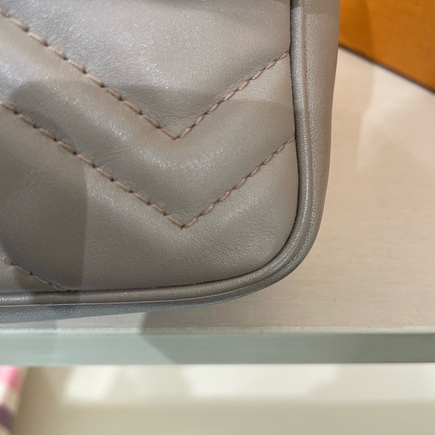 Gucci - GG Marmont Super Mini Shoulder Bag - Calfskin leather - Beige - (mini)
