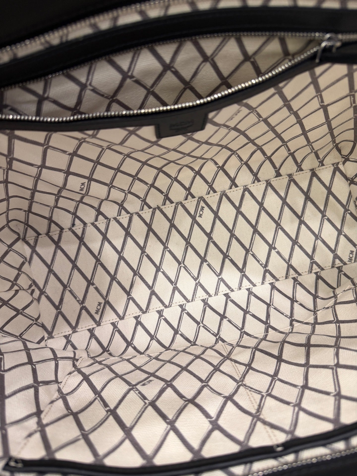 MCM - Toni Visetos Shopping Bag - Visetos coated canvas with leather trim - Black - (medium)