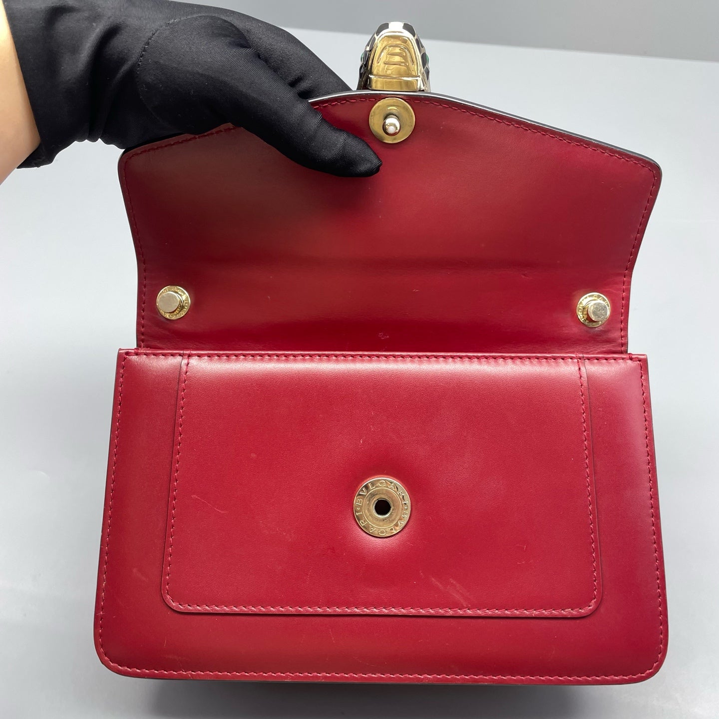 Bvlgari - Serpenti Forever Flap Cover Bag 22135L7018 - Calfskin leather - Red - (Small)