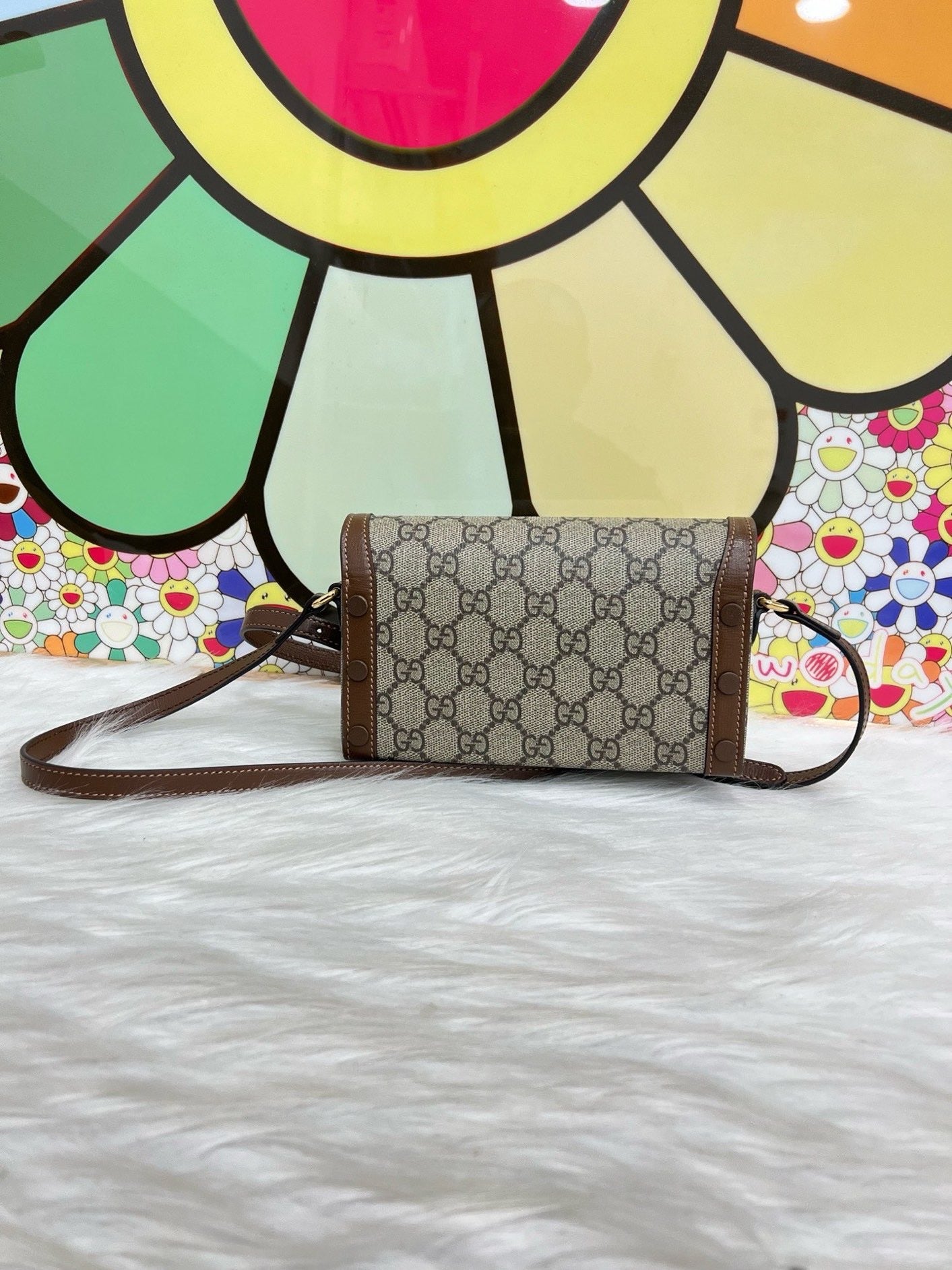 Gucci - Horsebit 1955 Mini Camera Bag - GG Supreme canvas, leather trim - Beige, Brown - (mini)