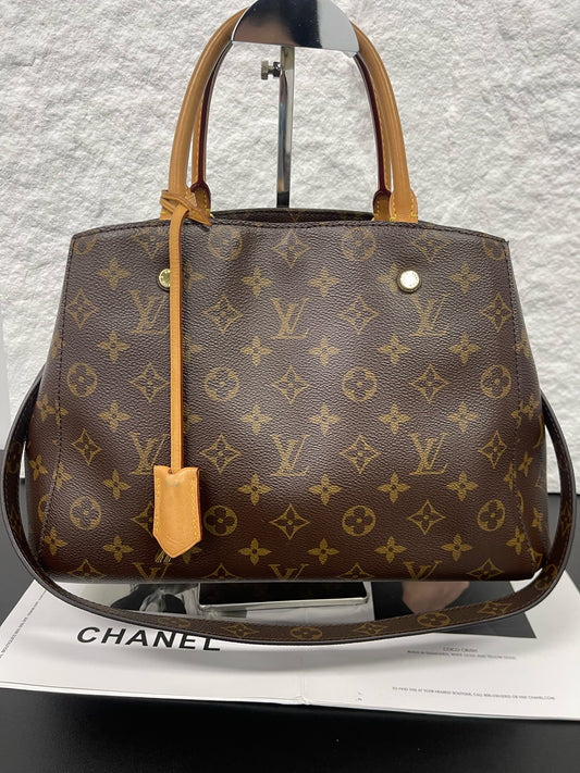 Louis Vuitton - Montaigne MM - Monogram coated canvas with Vachetta leather trim - Brown - (medium)