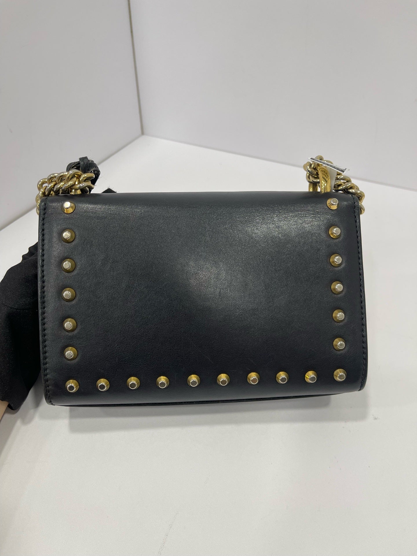 Gucci - Padlock Studded Pearl Shoulder Bag - Leather - Black - (mini)