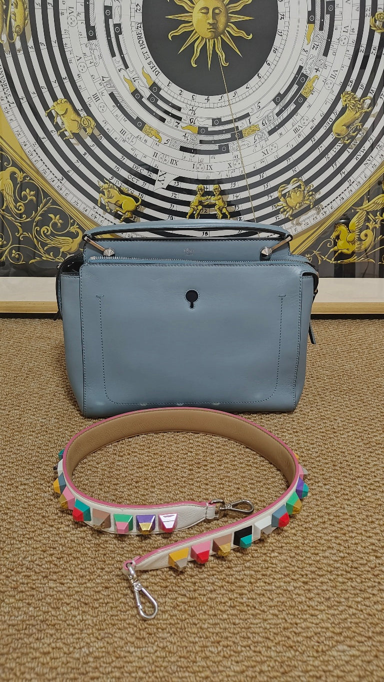 Fendi - Dotcom - Leather - Blue - (Medium)