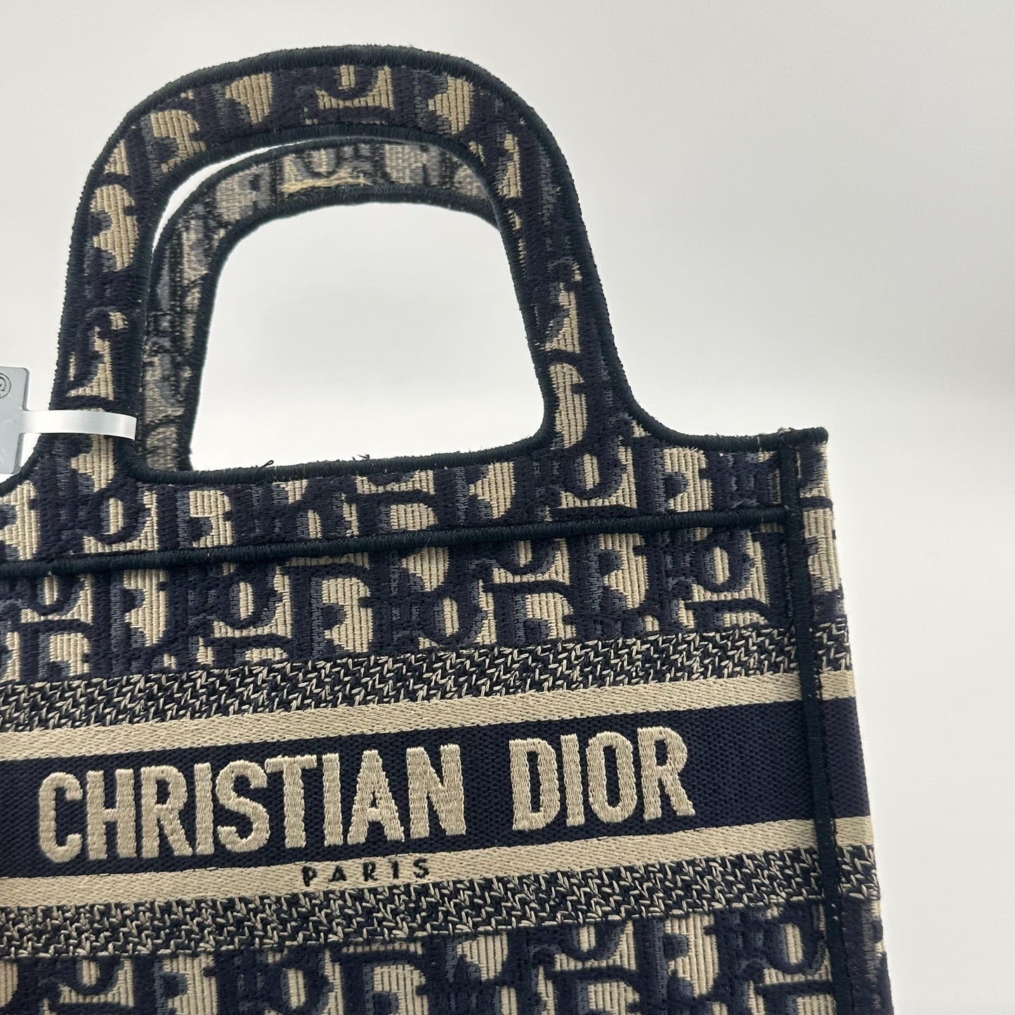 Dior - Book Tote Mini - Embroidered Canvas - Blue - (mini)