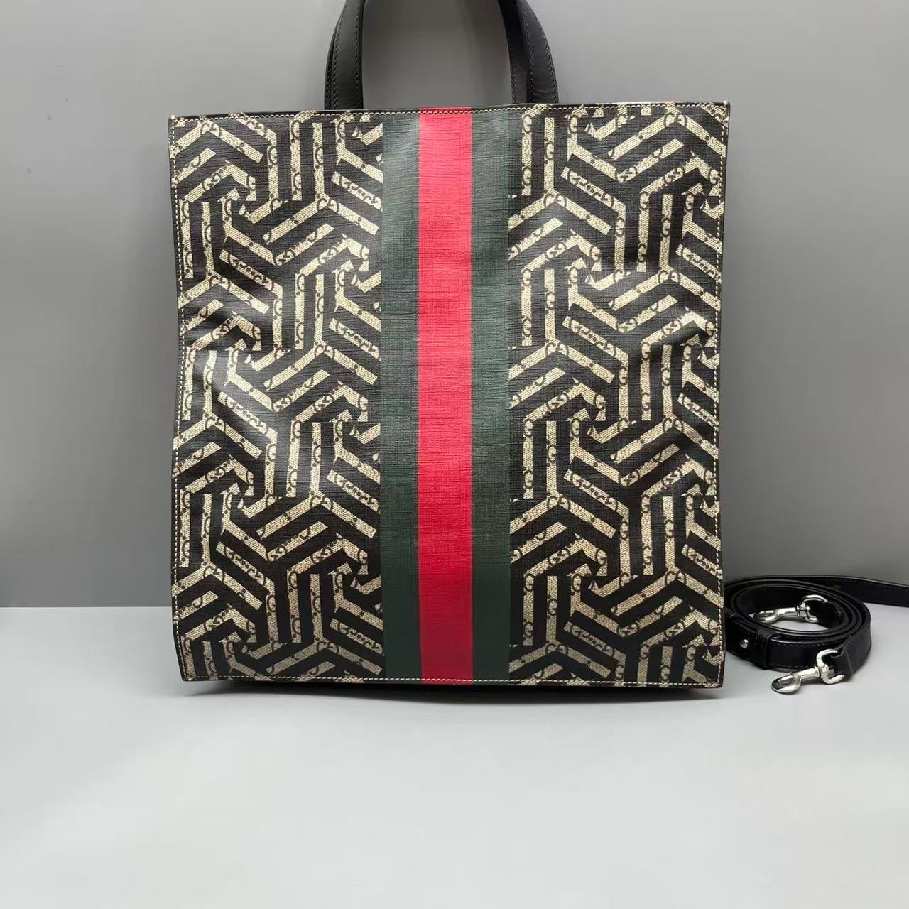 Gucci - Labyrinth Tote Bag - Coated canvas with leather trim - Multicolour - (large)
