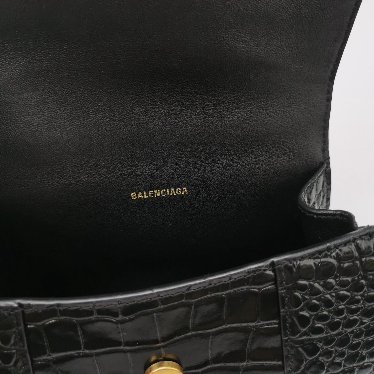 Balenciaga - HOURGLASS - Leather - Black - (Mini)