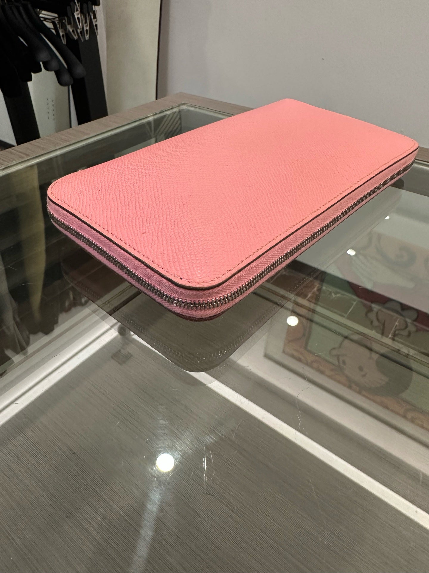 Hermès - Silk-in Long Wallet - Epsom leather and Silk - Pink - (medium)