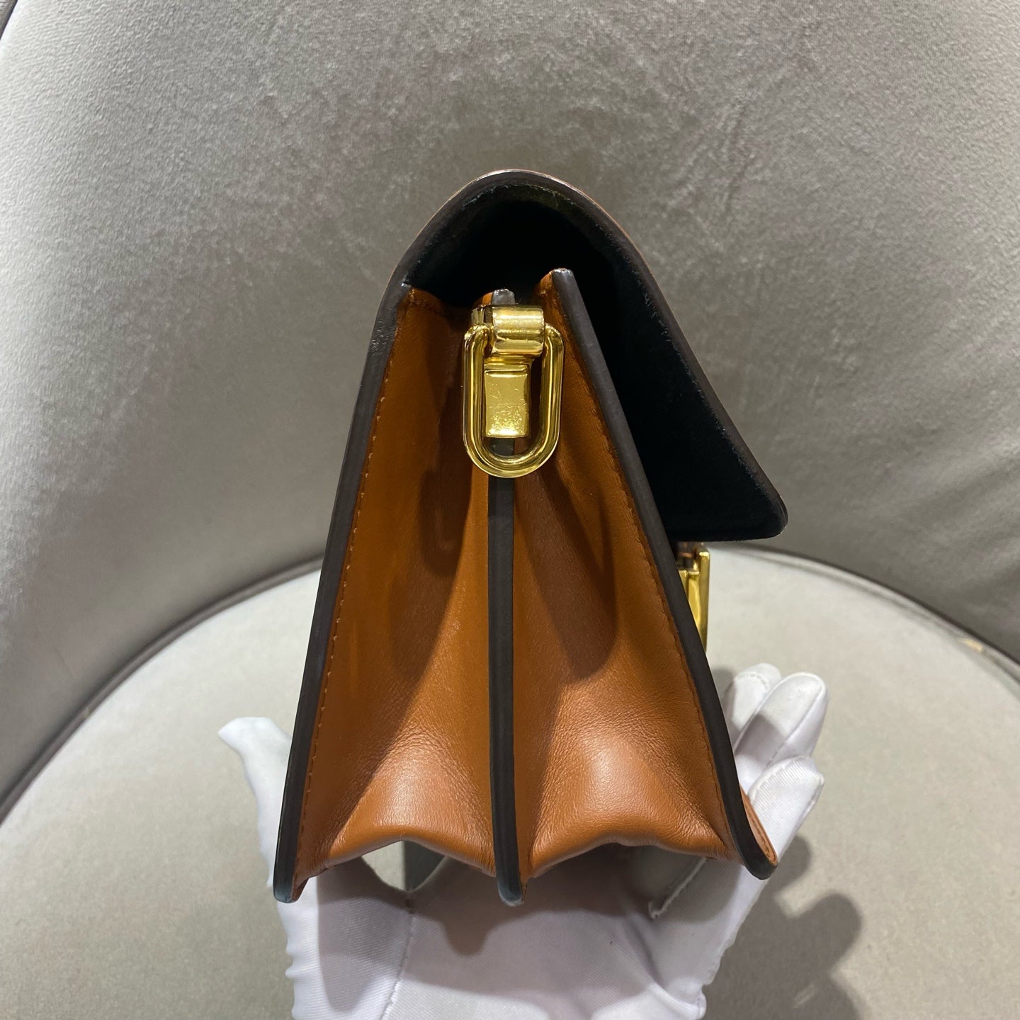 Louis Vuitton - Dauphine Small - Monogram coated canvas with natural cowhide leather trim and microfiber lining - Brown - (small)