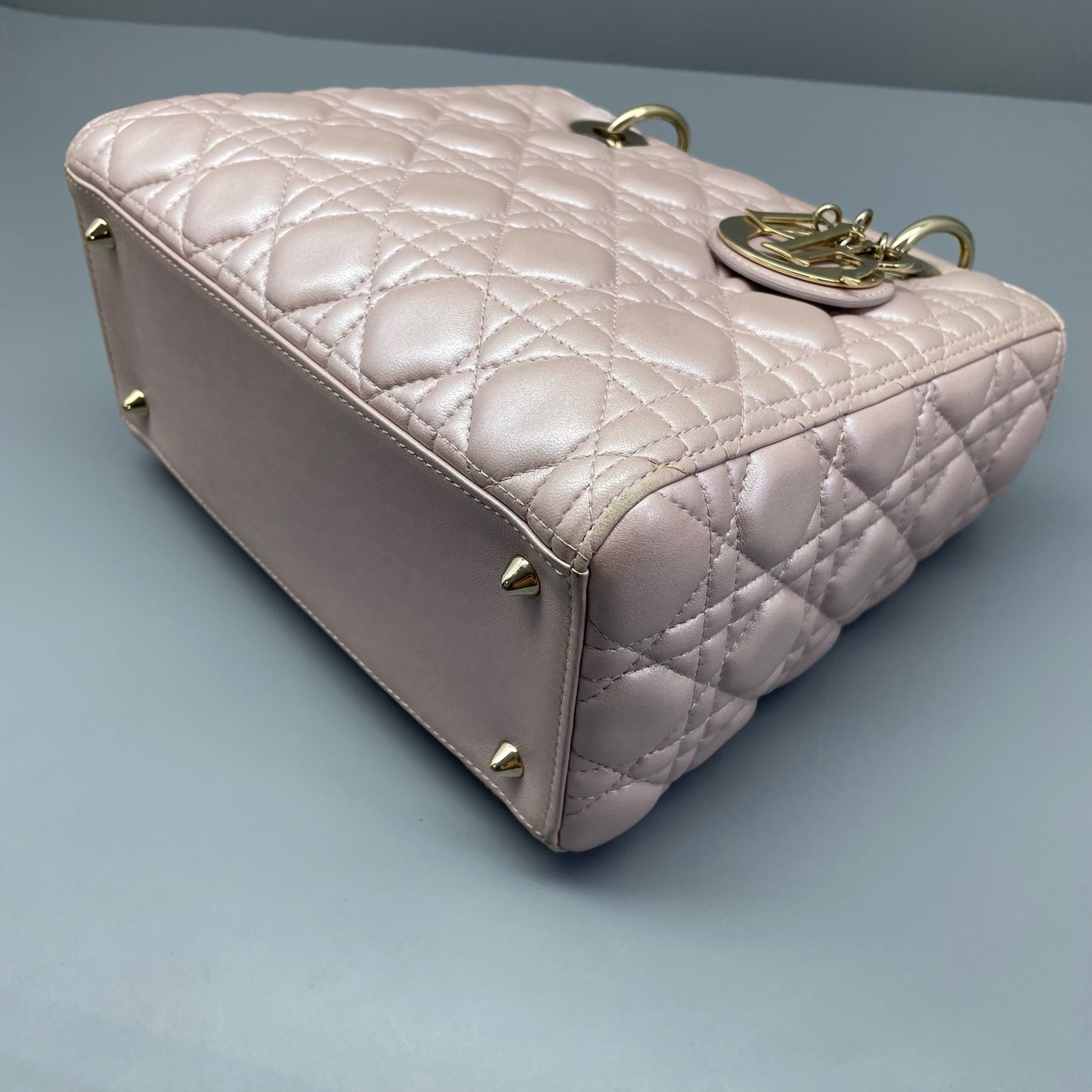 Dior - Lady Dior - Pearlescent lambskin leather - Pink - (medium)
