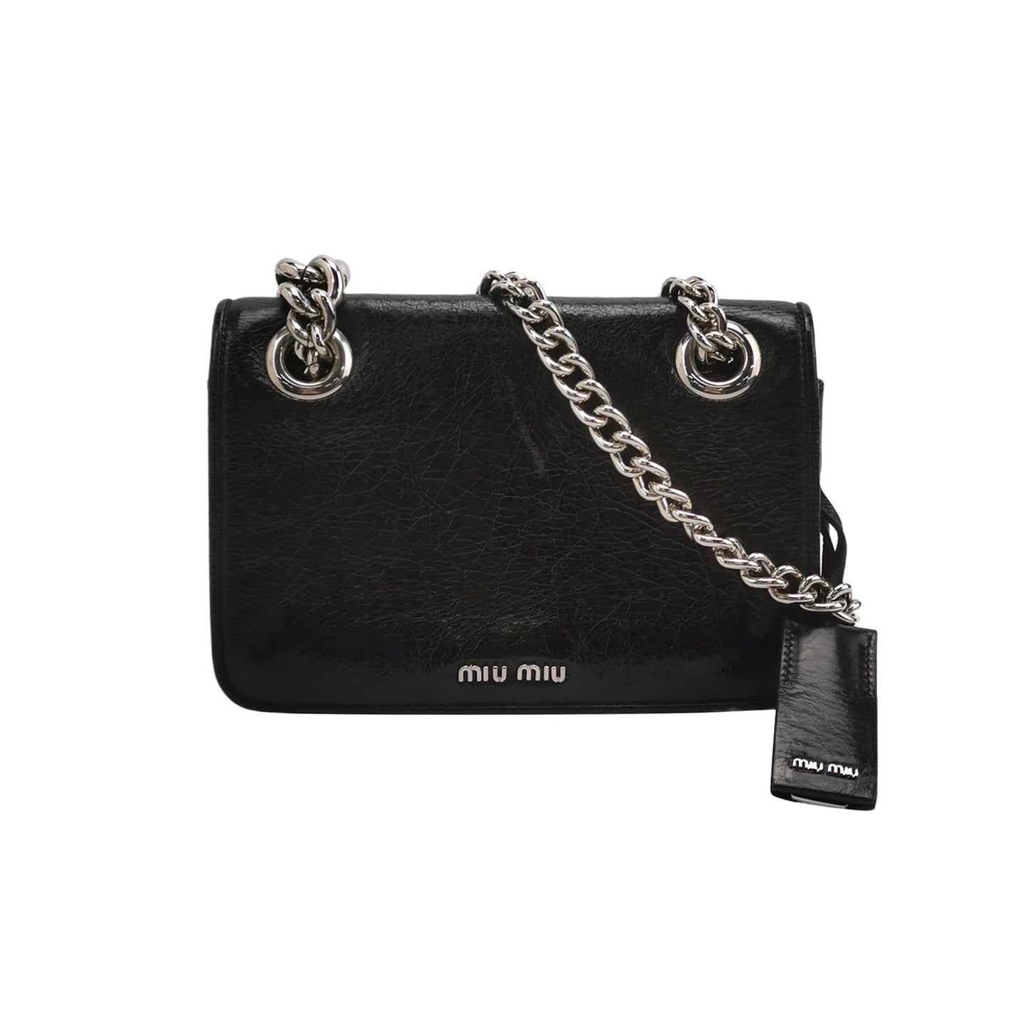 Miu Miu - Chain Shoulder Bag - Leather - Black - (mini)
