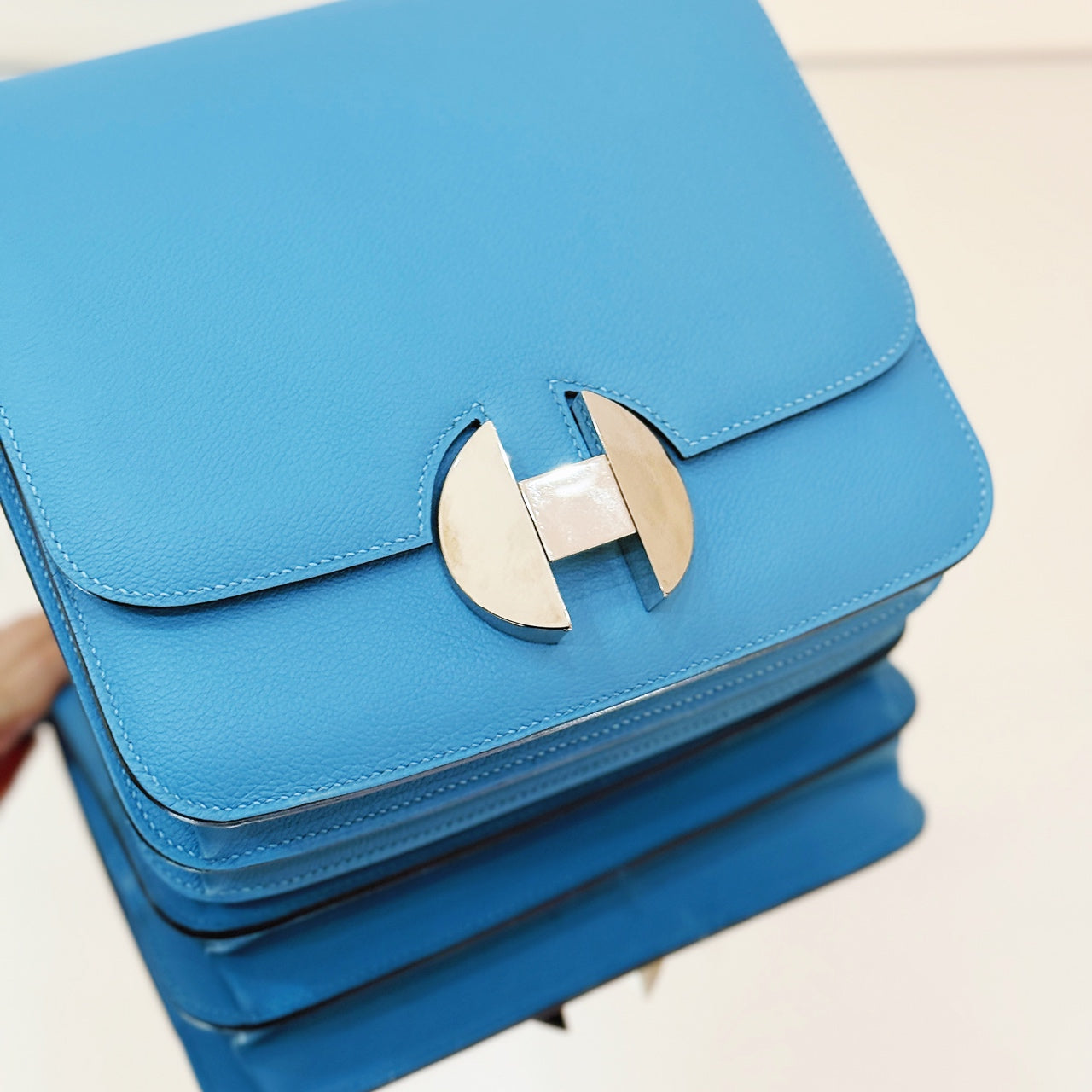 Hermès - Roulis Flap Bag - Evercolor leather - Blue - (Small)