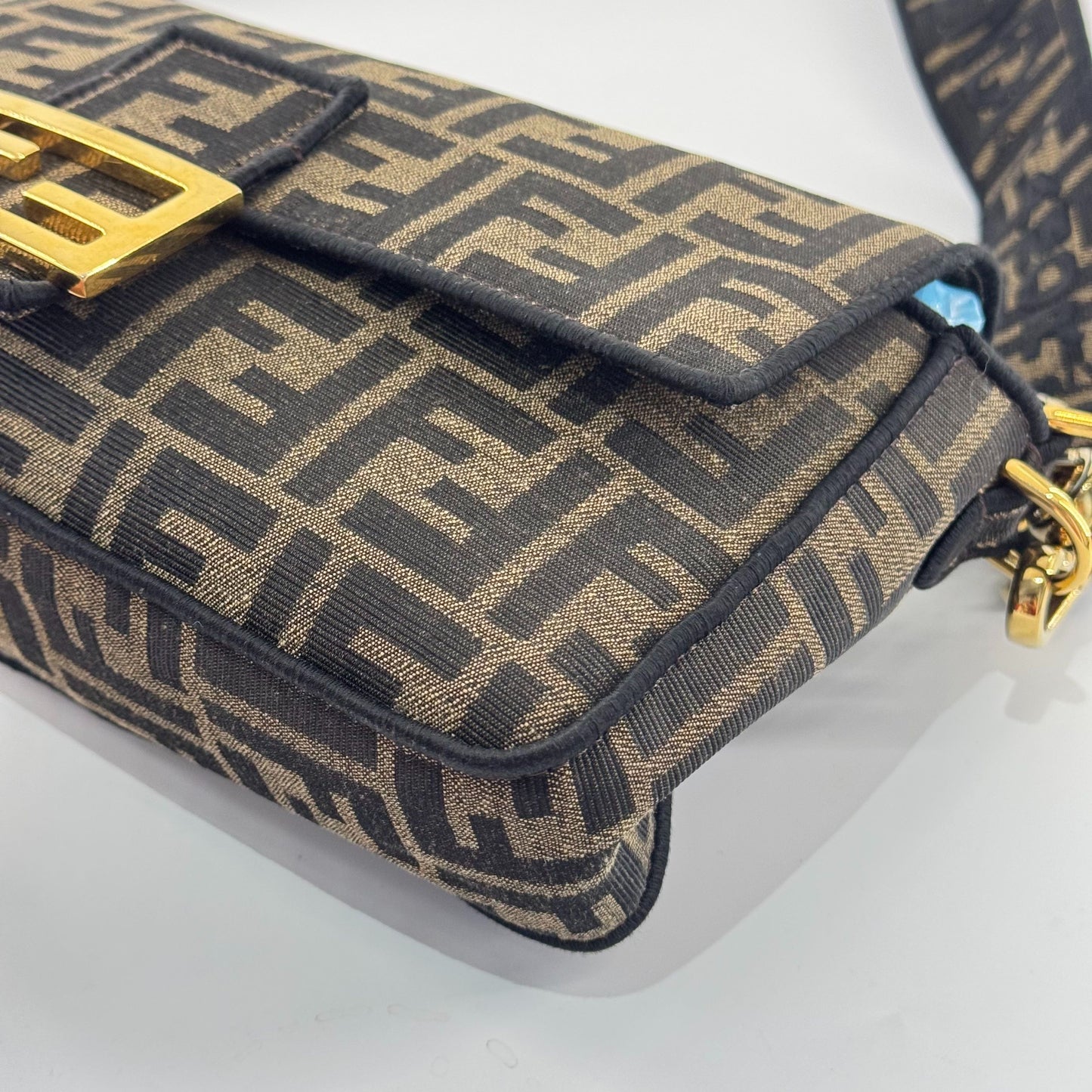 Fendi - Baguette - Zucca canvas with leather trim - Brown - (medium)